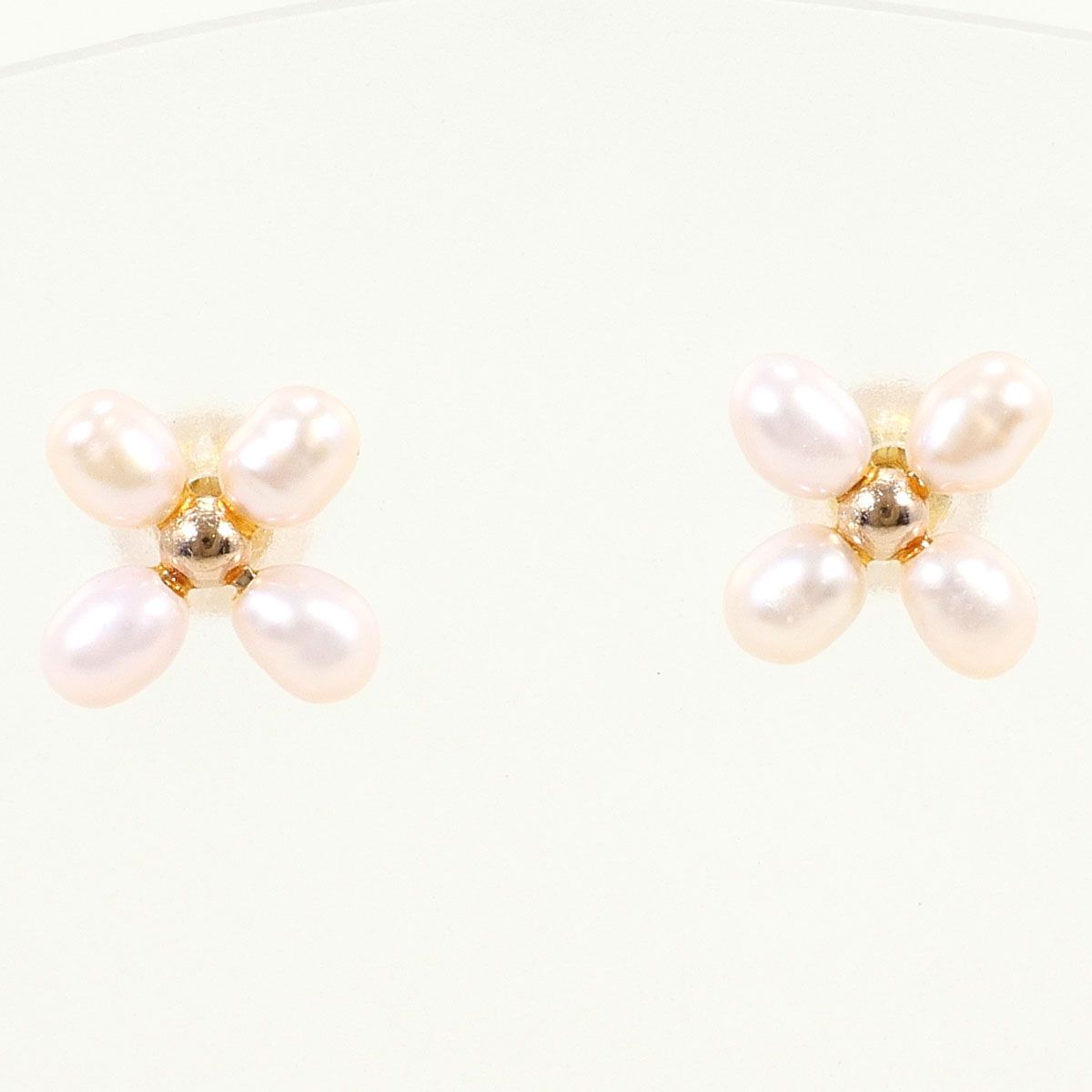 K18YG ピアス パール（真珠） 総重量約0.5g ジュエリー