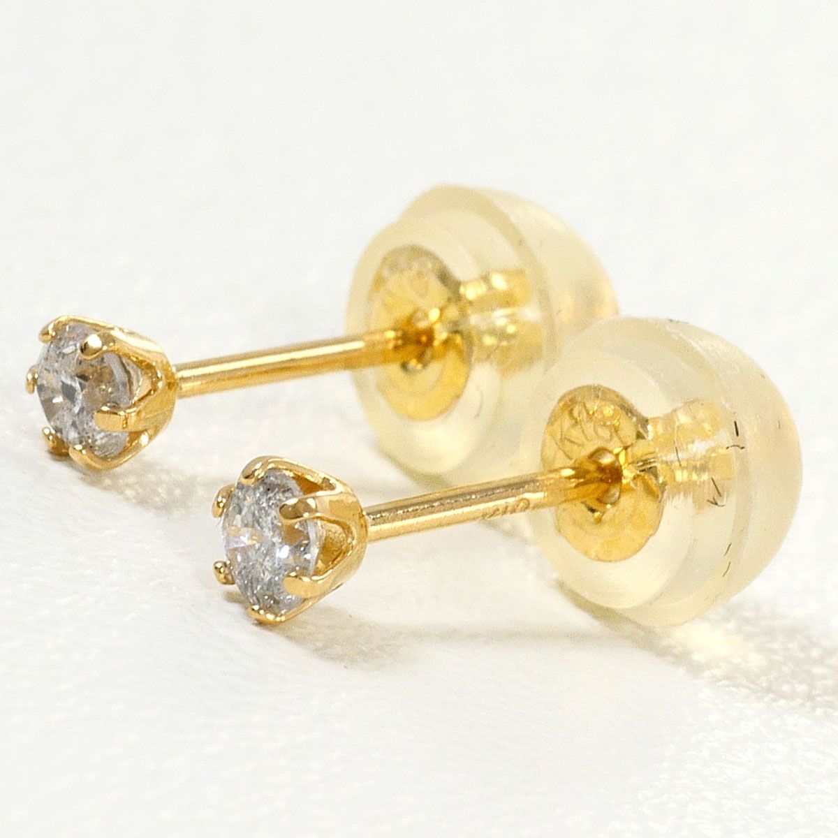 K18YG ピアス ダイヤモンド 0.05ct 総重量約0.2g ジュエリー