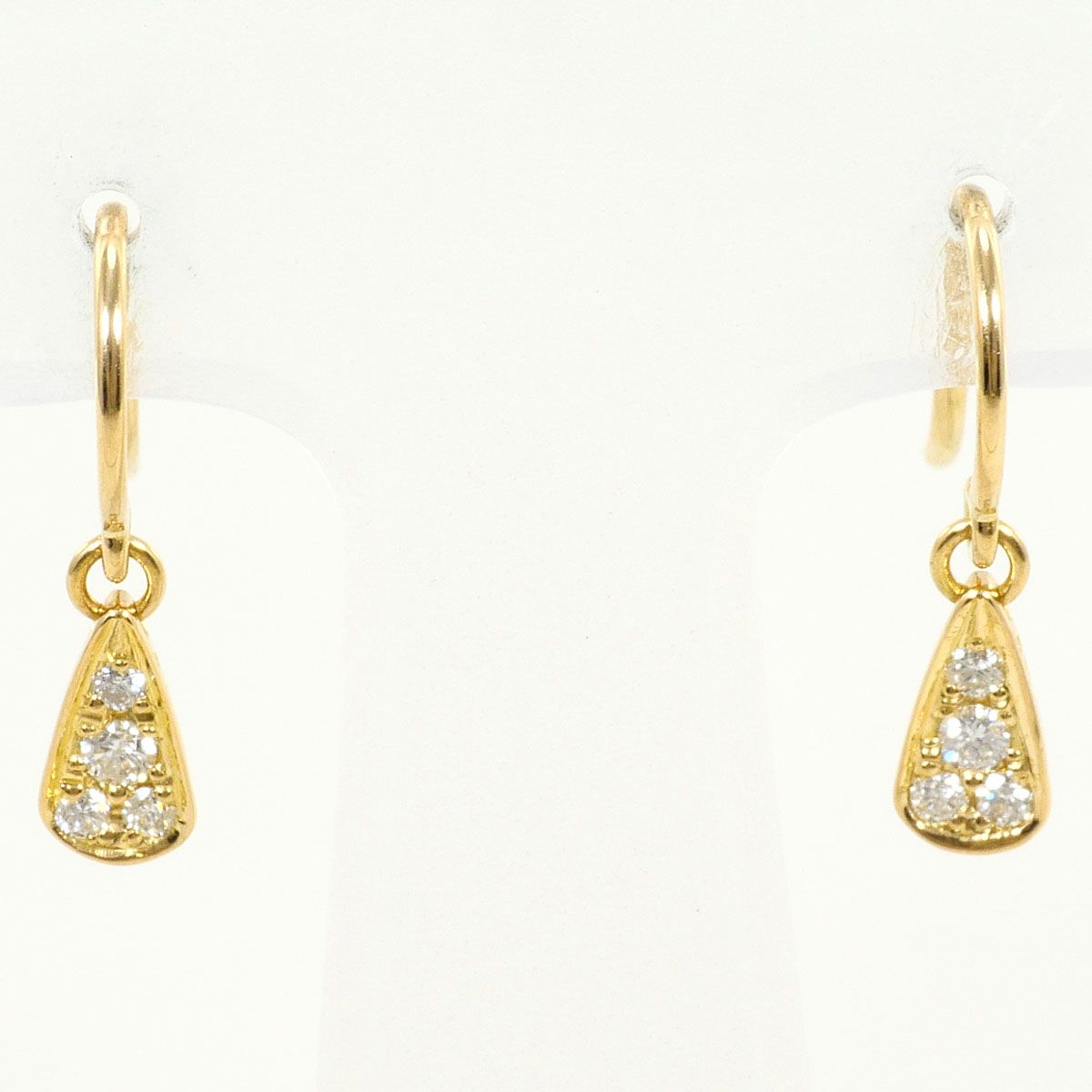 K18YG ピアス ダイヤモンド 0.07ct 総重量約1.2g ジュエリー