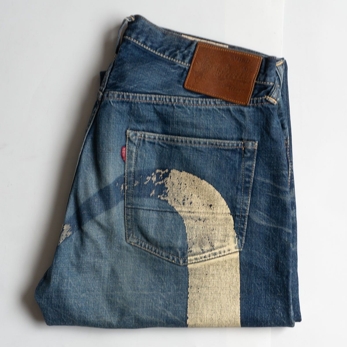 【雰囲気抜群】EVISU 【大カモメ ペイント デニムパンツ】34 エビス ジーンズ 26050126