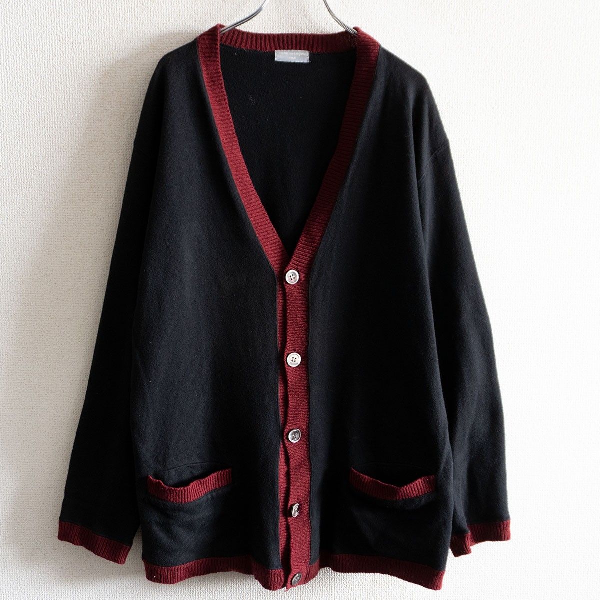 【90s/アーカイブ】COMME des GARCONS HOMME 【 コットン ウール ニット カーディガン】 ギャルソンオム 26050179