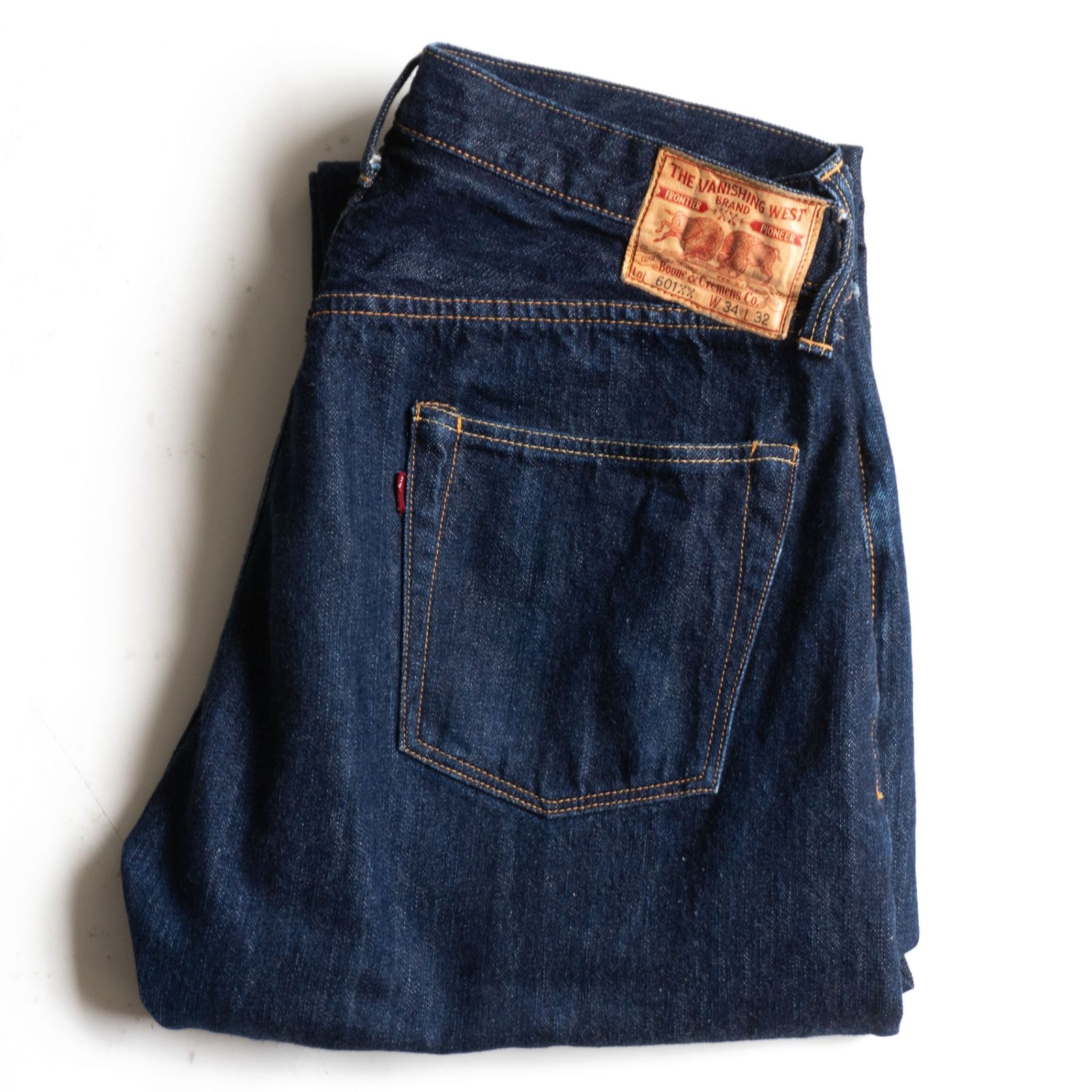 【美品】FREEWHEELERS THE VANISHING WEST【601XX 5 POCKET JEANS】34×32 デニムパンツ フリーホイーラーズ 26050165