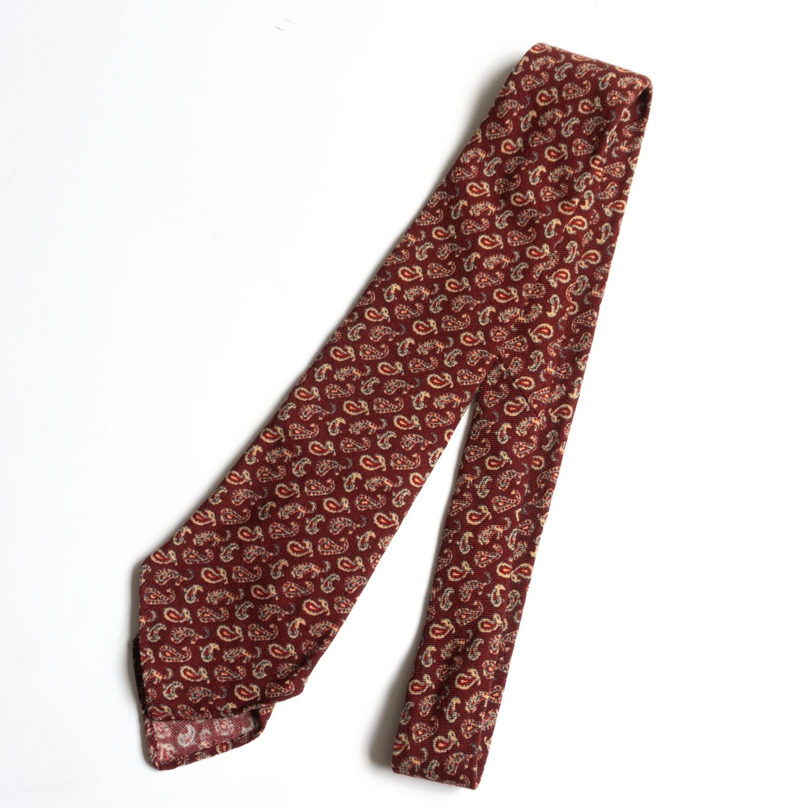 ダブルアールエル　イタリア製　インディゴ　ペイズリーネクタイ Double RL(RRL) Indigo Regimental Tie ダブルアールエル ネクタイ