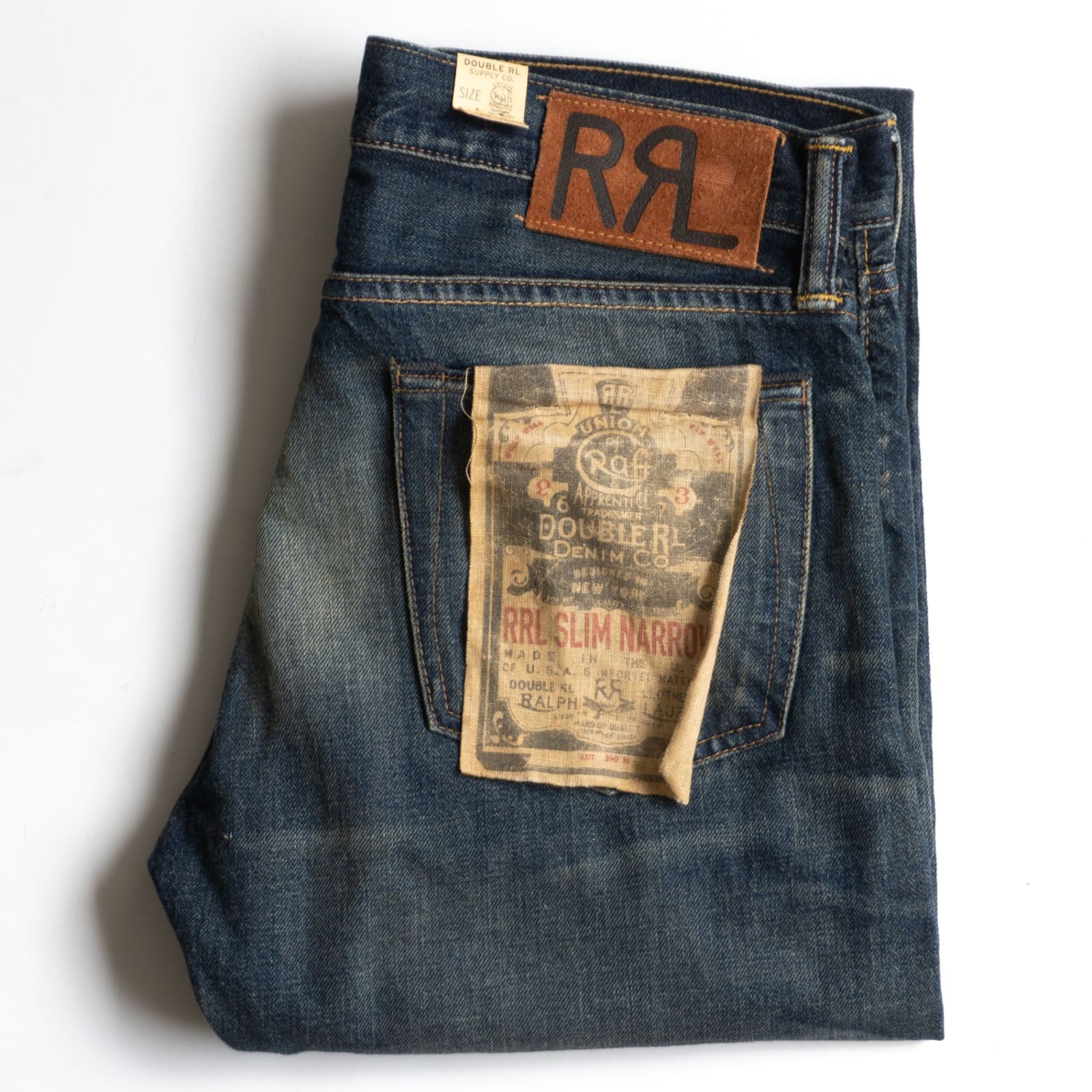 【未使用品】RRL【SLIM NARROW JEANS】30×30 アメリカ製 スリムナロー デニムパンツ 26050160