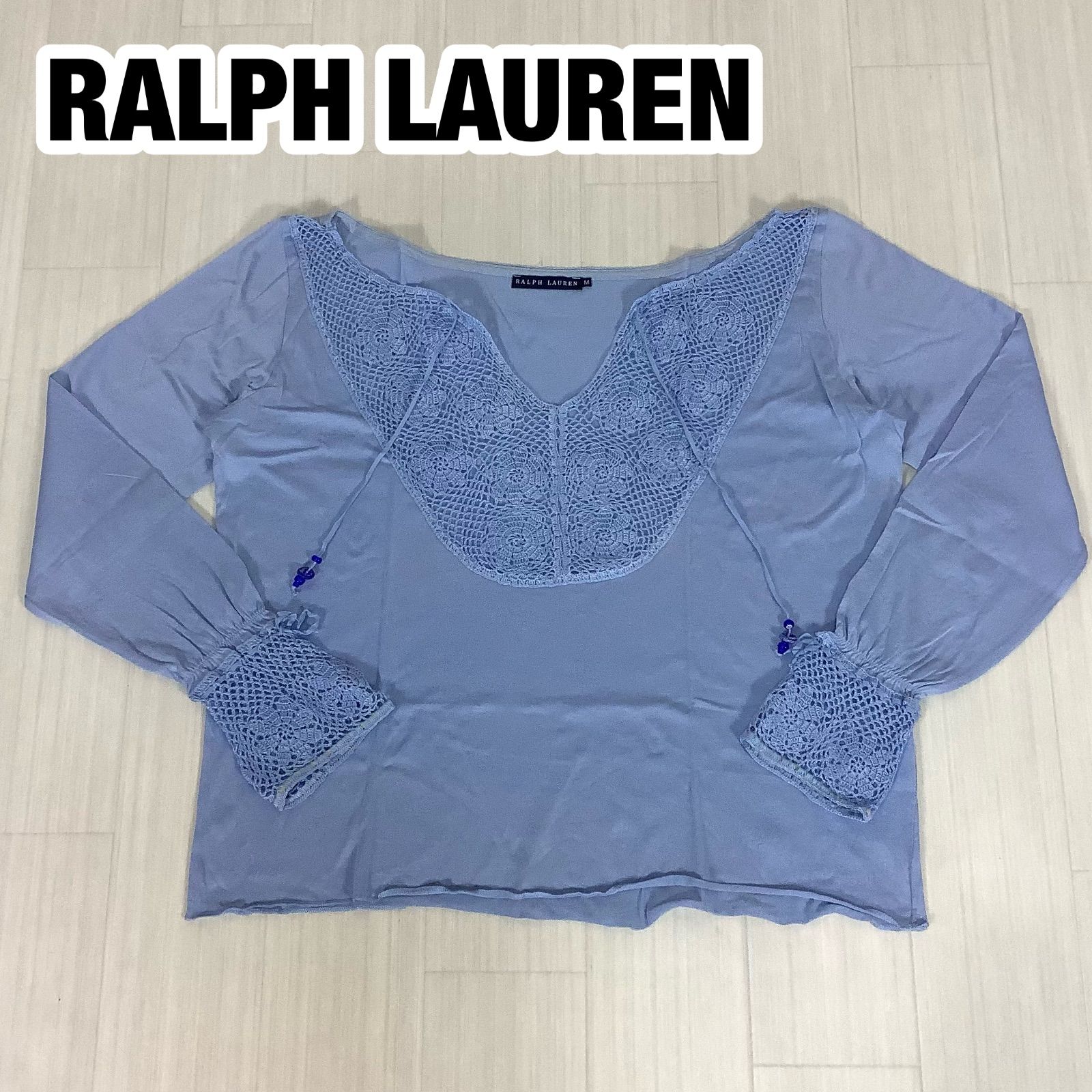 RALPH LAUREN ラルフローレン レース 長袖カットソー トップス M 
