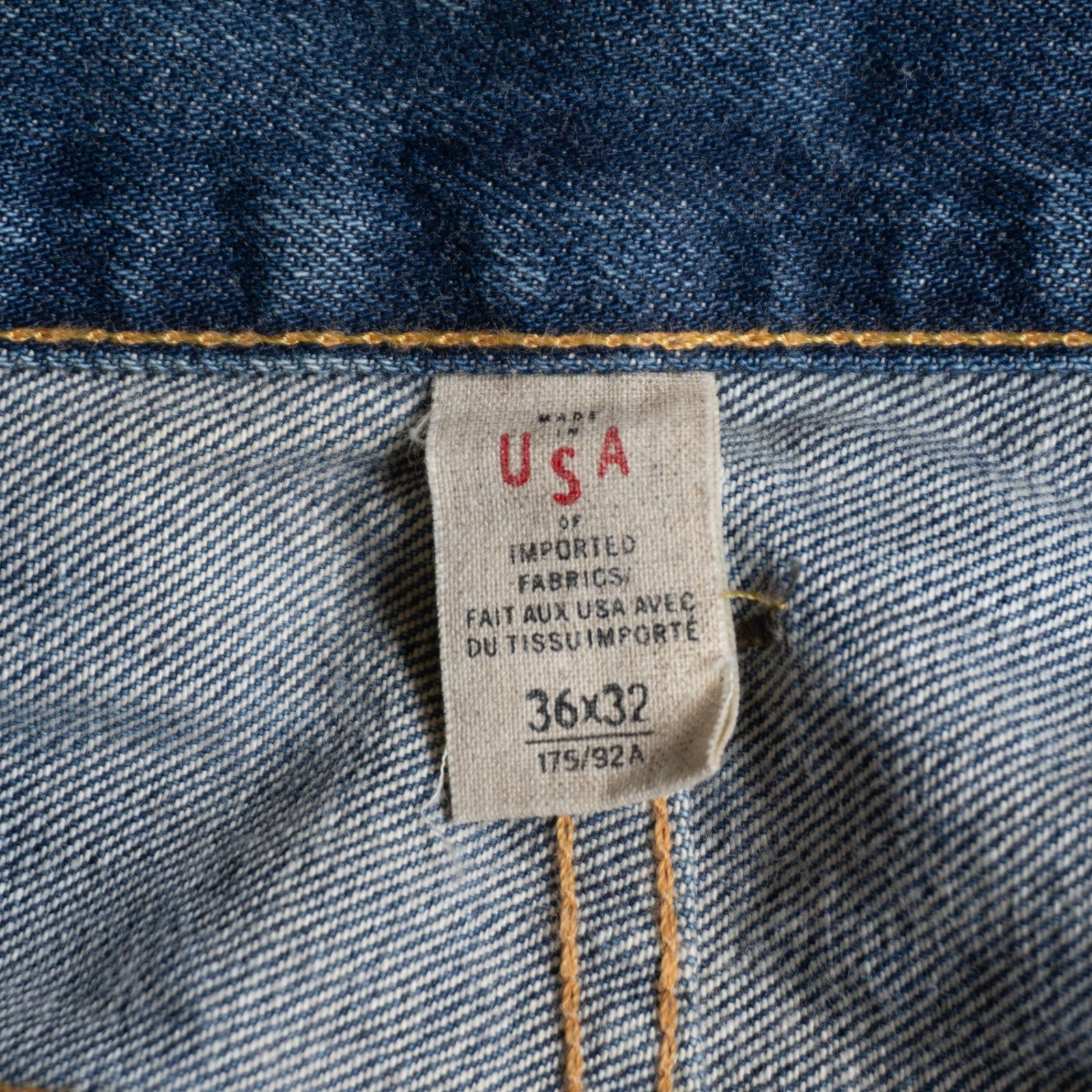 美品】RRL【MIDLAND WASH LOW-STRAIGHT JEANS】36×32 アメリカ製 