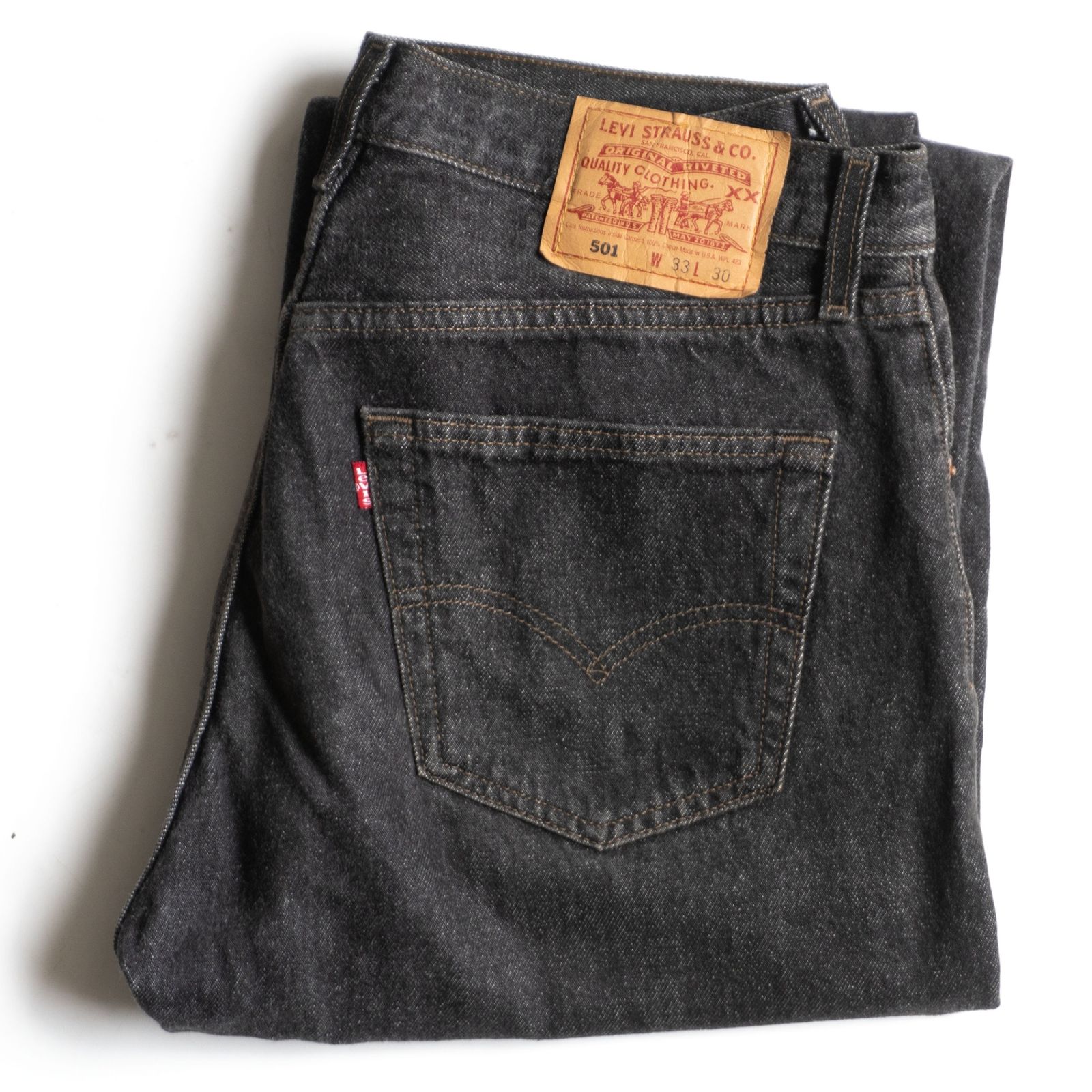 先染め/ゴールデンサイズ】 LEVI'S 【90s/501 ブラックデニム デニム