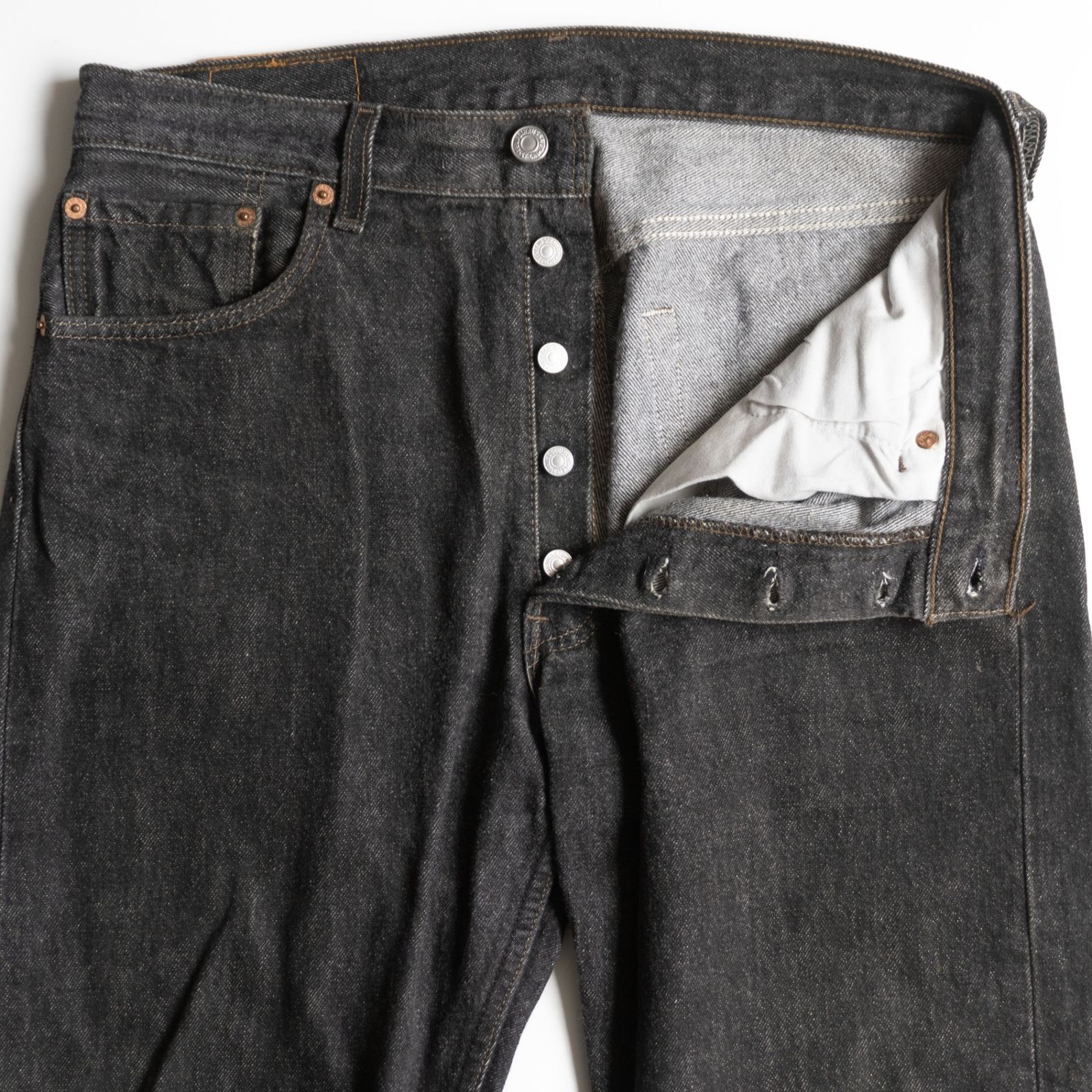 先染め/ゴールデンサイズ】 LEVI'S 【90s/501 ブラックデニム デニム