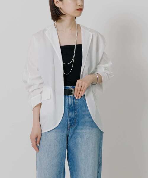 未使用【洗える】TICCA/ティッカ ハーフシャツジャケット 定価29700円