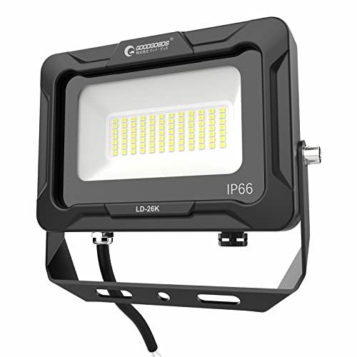 グッド・グッズ 20W LED 投光器 昼白色 100V対応 IP66 防水 ledライト ワークライト 高輝度 省エネ 120°広角照明 フラッドライト 看板灯 駐車場 ガレージ 倉庫 BBQ 屋外作業 野外 屋外常設 広範囲 取付簡単 プ a92e1d44