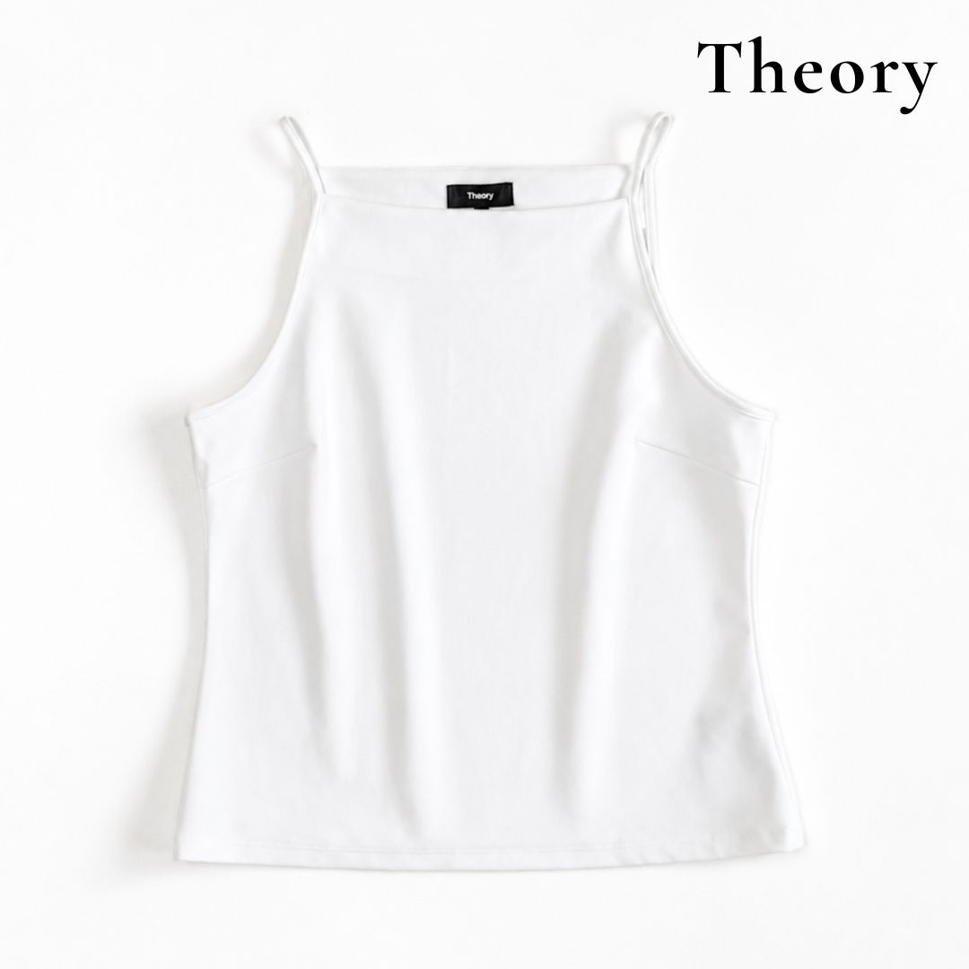 Theory セオリー Precision Ponte SQ Neck Tank PO スクエアネック キャミソール 白 S