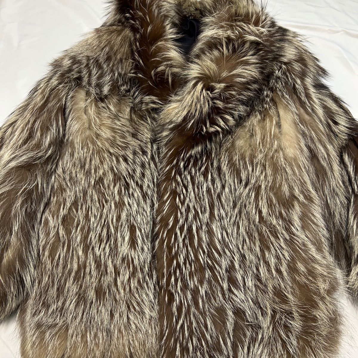 フォックス　毛皮　コート　ブラウン　11号　レディース　中古美品　管理番号KKVCH2