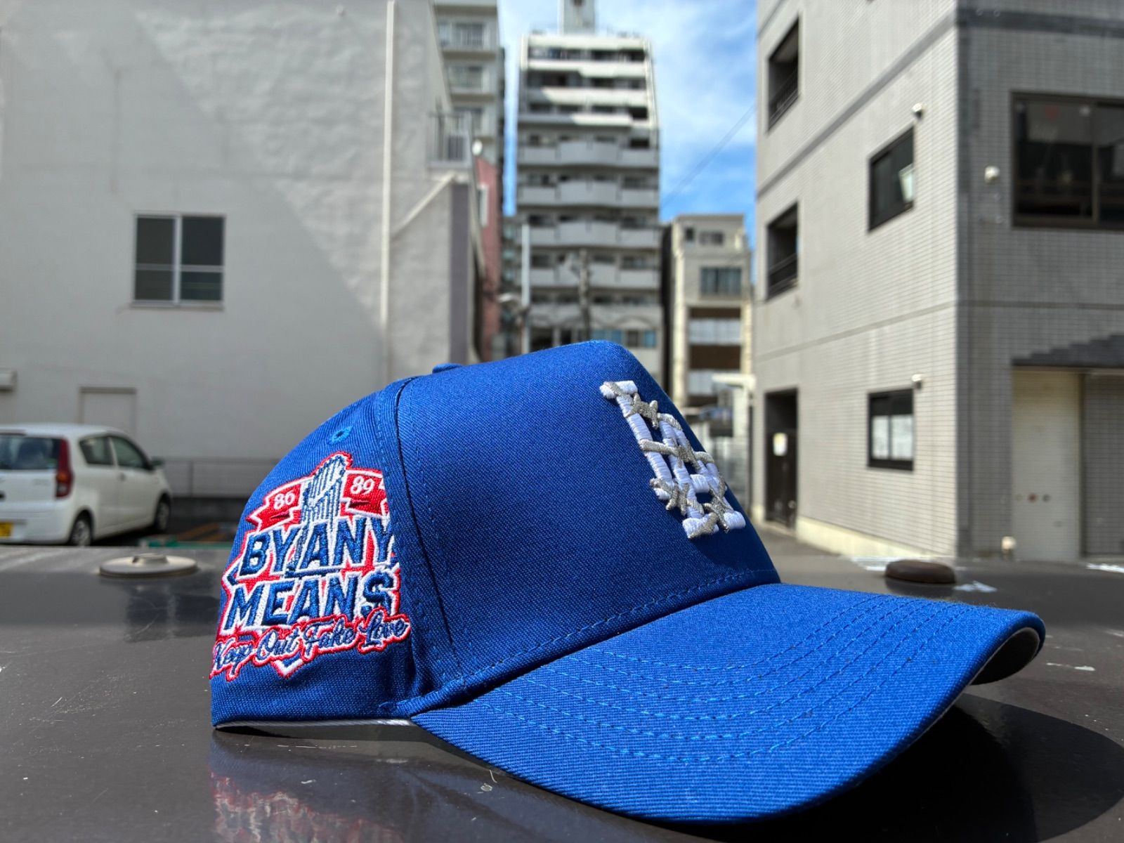 KEEP OUT FAKE LOVE World Famous LA Snapback Royal Blue ¥9900+送料¥750