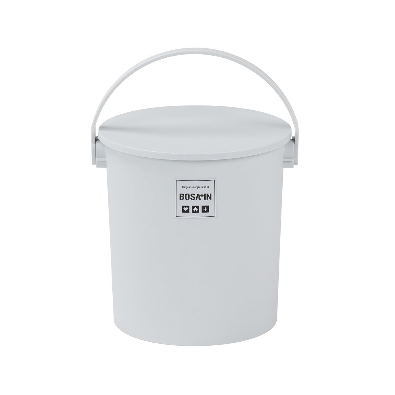 新品 JEJアステージ BOSAIN(ボウサイン) 座れるフタ付バケツ ライトグレー 15L 日本製 インテリア雑貨 おもちゃ収納 アウトドア 防災収納 耐荷重150kg 幅31×奥行30.5×高さ30.10cm