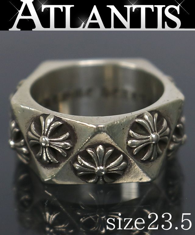CHROME HEARTS 銀座店 クロムハーツ ペンタゴン CHプラス リング 指輪 メンズ シルバー SV925 約23.5号 102803