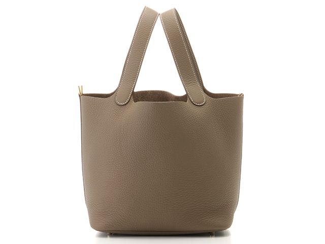 HERMES エルメス バッグ ピコタンロックMM エトゥープ/GP トートバッグ トートバッグ トリヨンクレマンス エトゥーブ ユニセックス【中古】433