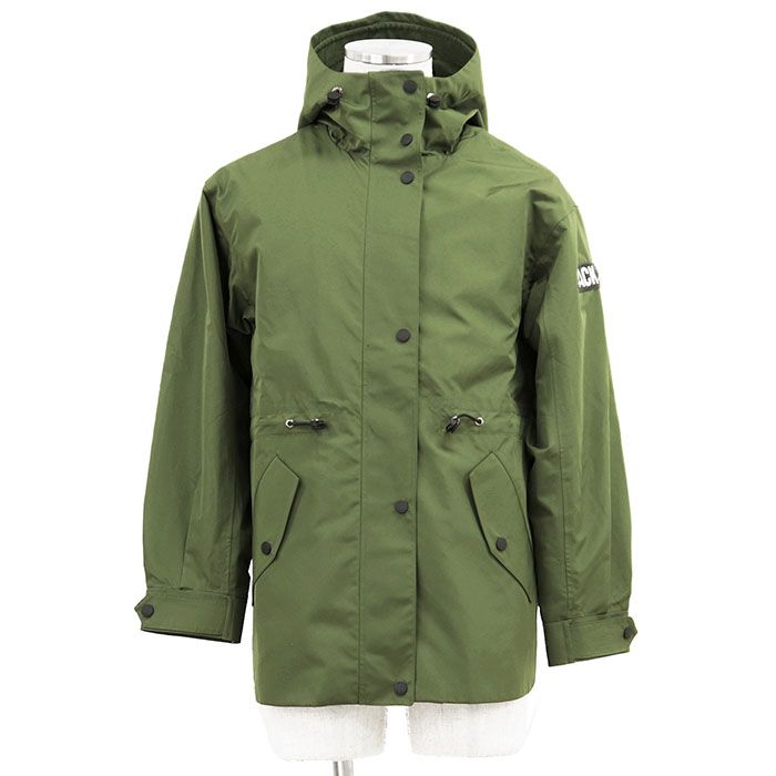 【極美品】Mackage マッカージュ ジャケット パテッド サイズ S/P メンズ ロゴ ボタン ライナー取り外し可 2WAY ハードシェル フード バイカラー マウンテンパーカ レインウェア 撥水性 リサイクルポリ 中綿 アウター カーキ 橙色 伊製