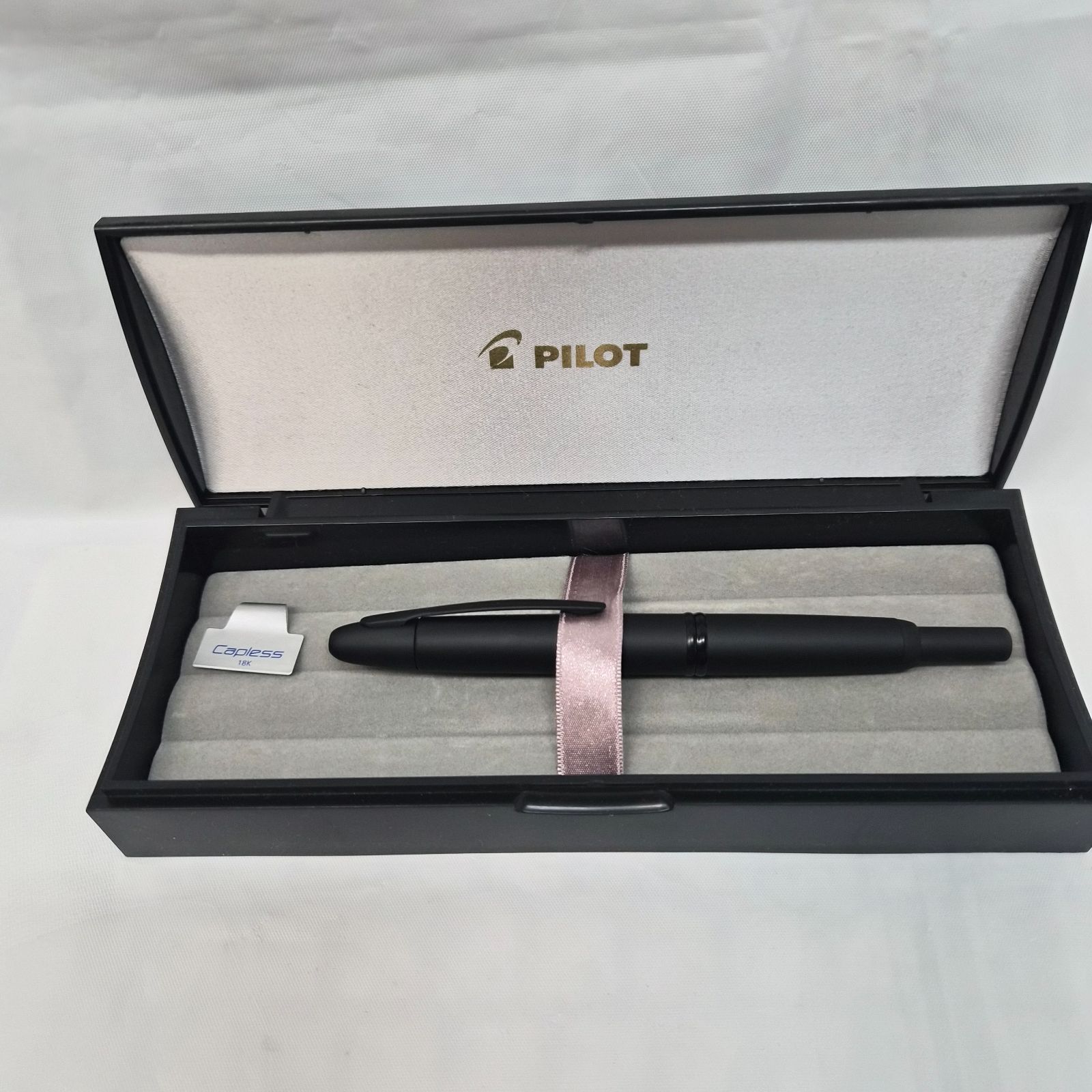 PILOT キャップレス万年筆 ブラックマット F コンバーター 箱付き 