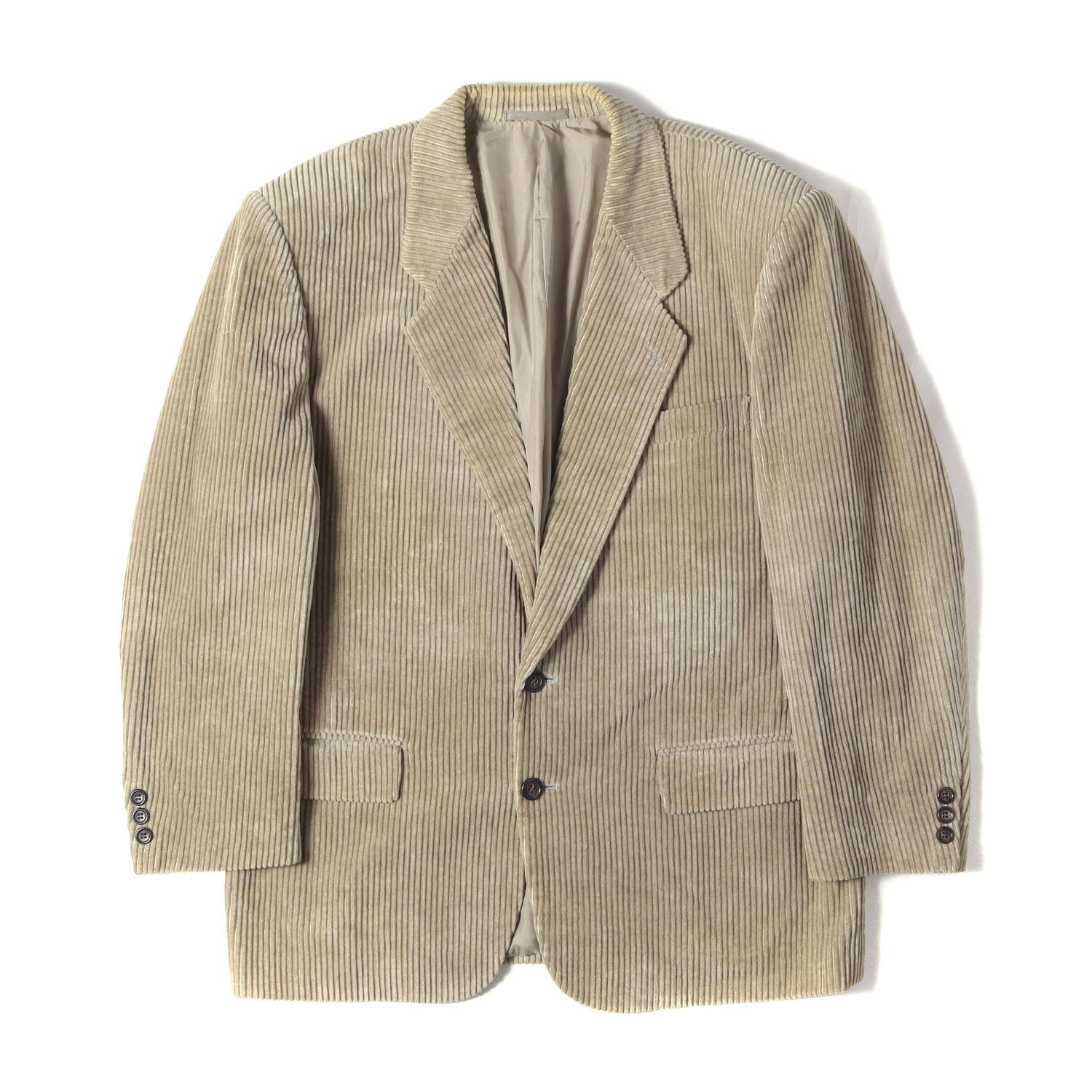 COMME des GARCONS HOMME コム デ ギャルソン オム ジャケット カーキ サイズ:S | 1988年製 川久保オム | 80s ノッチドラペル コーデュロイ 2B テーラードジャケット (HJ-08008S) 日本製【メンズ】【中古】