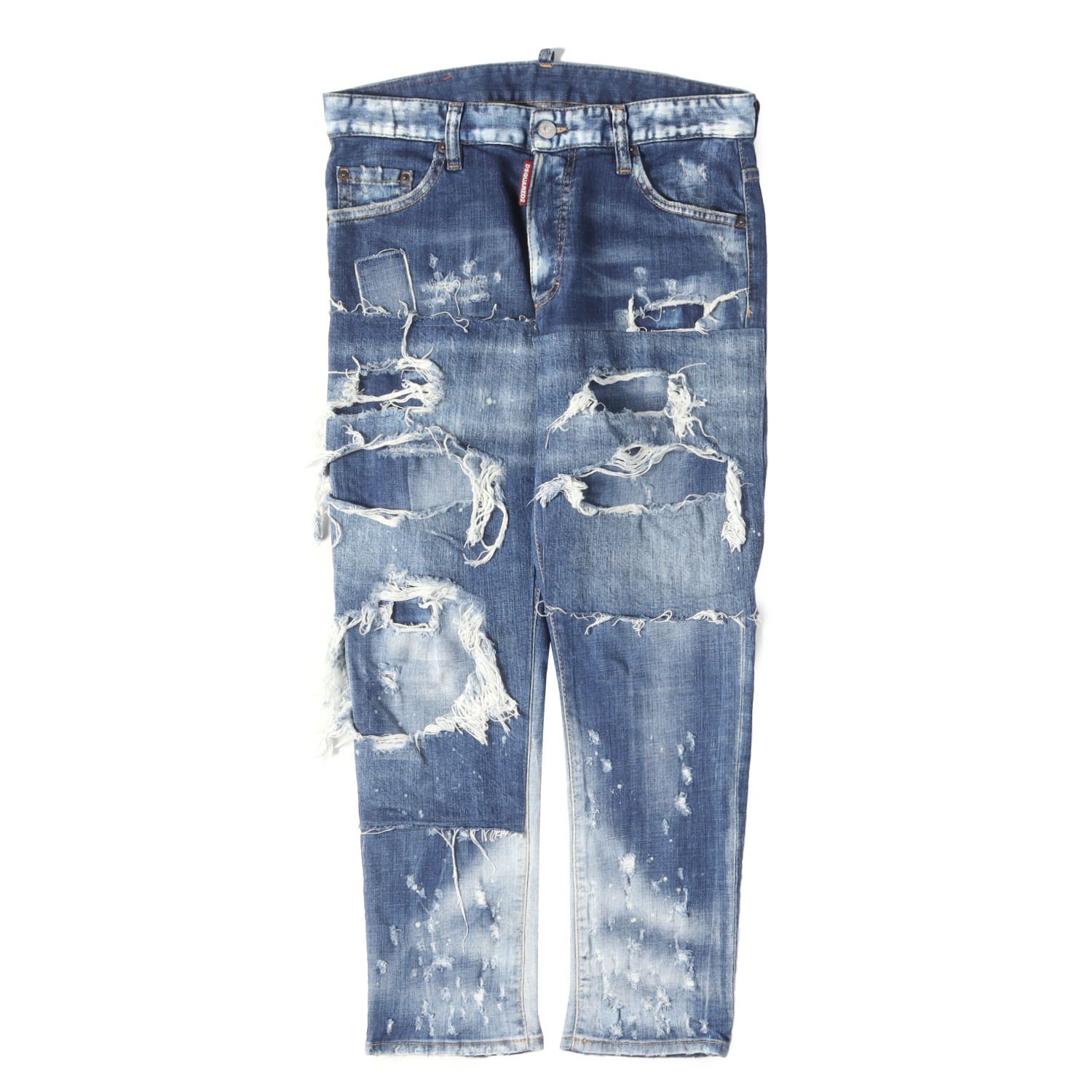 DSQUARED2 ディースクエアード パンツ インディゴ サイズ:44 | ハードクラッシュ加工 スキニー クロップド デニムパンツ (Glam Head Jean) | ボトムス ジーンズ ジーパン イタリア製【メンズ】【中古】 DSQUARED2 ディースクエアード パンツ インディゴ サイズ:44 | ハード