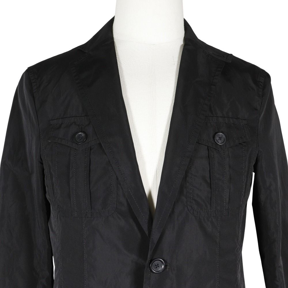 【BURBERRY BLACK LABEL】バーバリーブラックレーベル BMP19-809-09 ポリエステル 黒 メンズ テーラードジャケット BURBERRY BLACK LABEL】バーバリーブラックレーベル BMP19-809-09