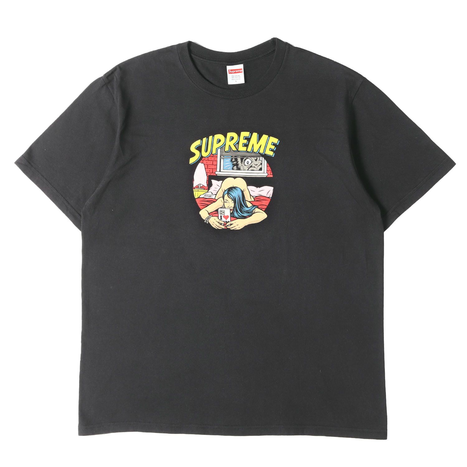 【美品】Supreme シュプリーム Tシャツ ブラック 黒 サイズ:L | 25SS アメコミ グラフィック Tシャツ(Bedroom Tee) | トップス カットソー 半袖【メンズ】【中古】