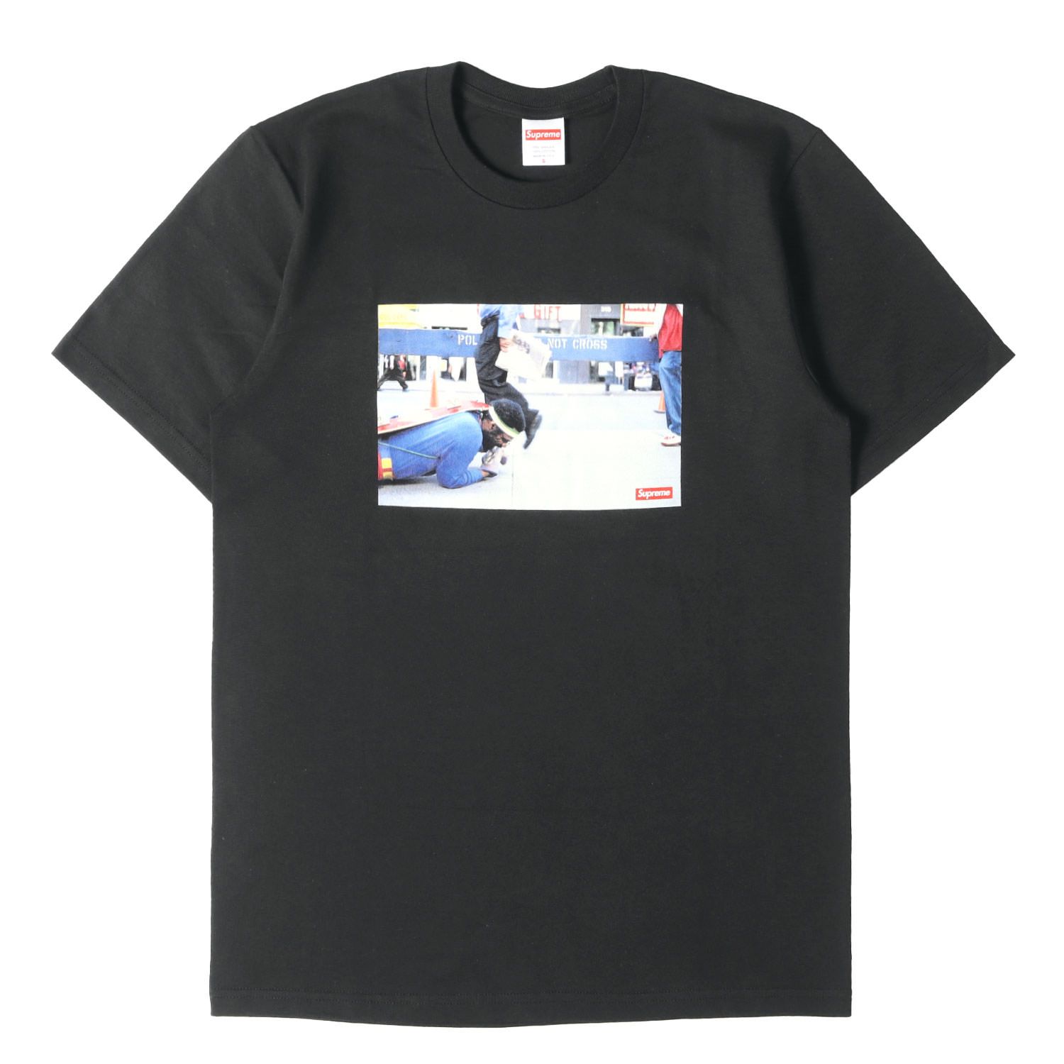 【新品】Supreme シュプリーム Tシャツ ブラック 黒 サイズ:S | 22AW ×Pope.L フォトプリント Tシャツ(Training Crawl Tee) | トップス カットソー 半袖【メンズ】
