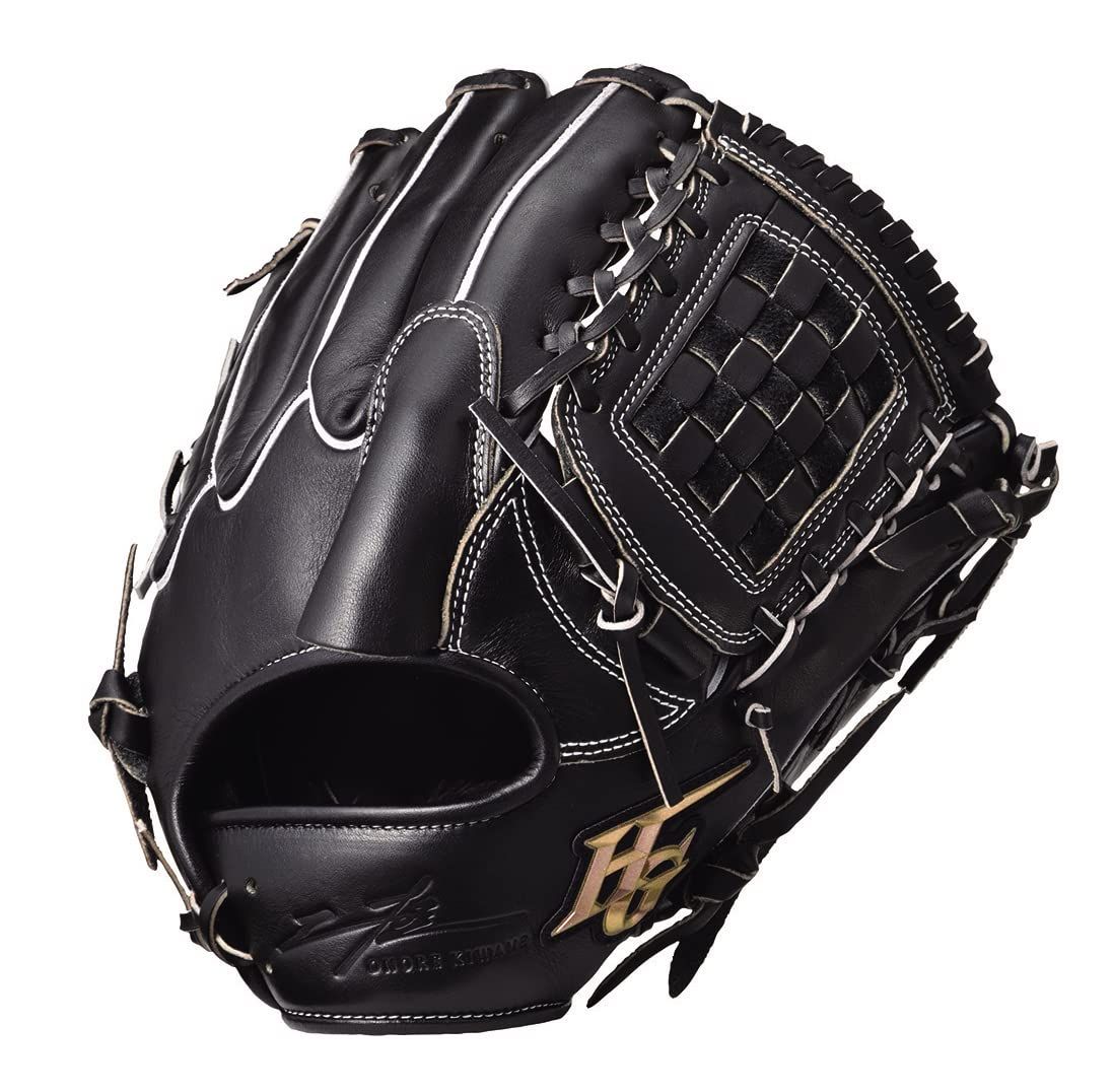 新品 HI-GOLD(ハイゴールド)軟式グラブ己極(おのれきわめ)シリーズ 投手用 OKG-2101 右投げ LH SRブラック 指カバー付き
