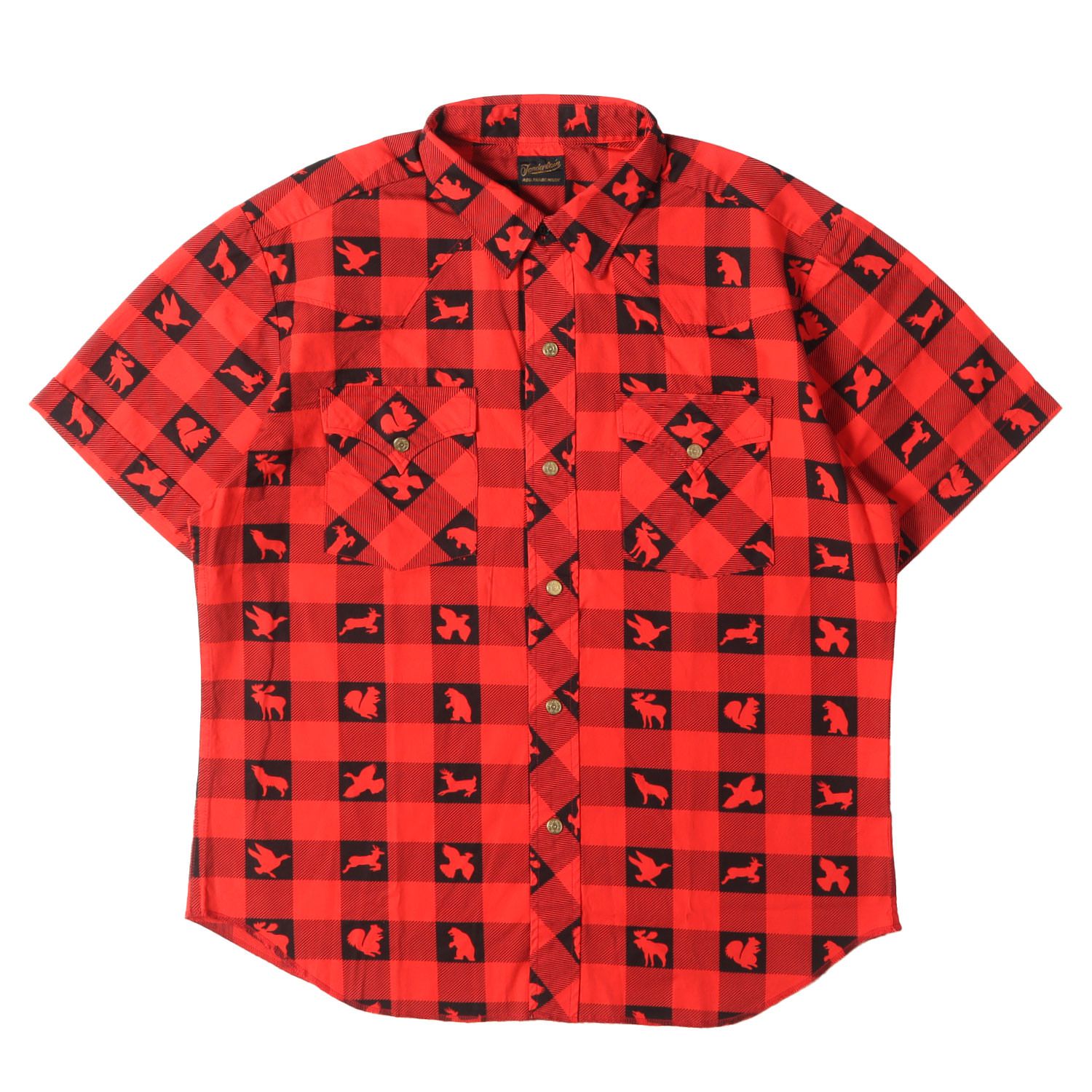 【美品】TENDERLOIN テンダーロイン シャツ レッド サイズ:S | ウィンチェスター柄 ウエスタン 半袖シャツ(T-WESTERN SHT W) | トップス カジュアルシャツ【メンズ】【中古】