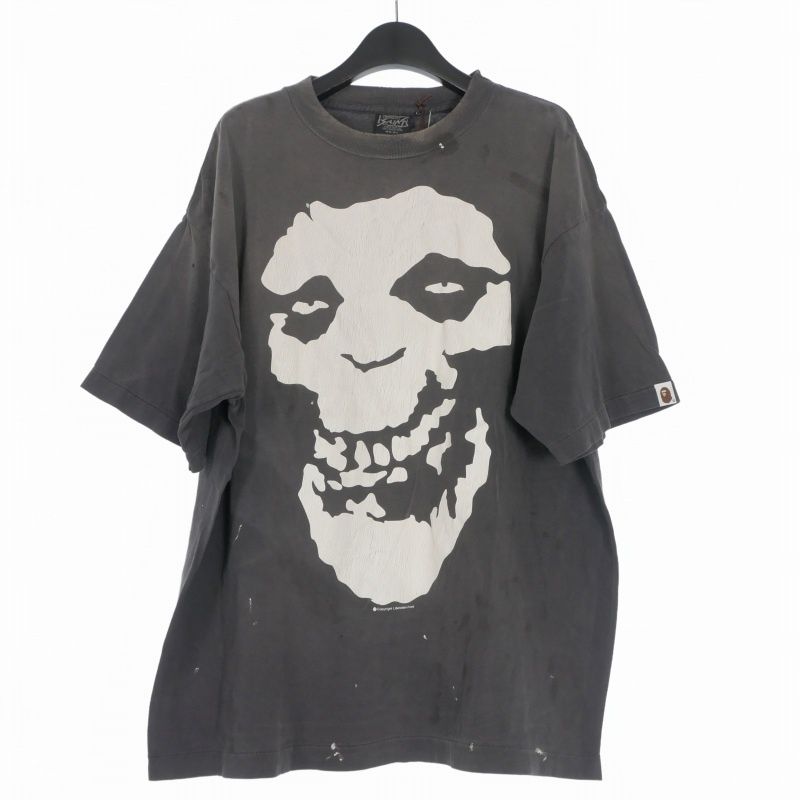 セントマイケル SAINTMICHAEL × A BATHING APE 26SS BAPE_SS T-SHIRT/ALWAYS LOVE Tシャツ カットソー 半袖 M ブラック 黒 SM-MK8-0000-C49
