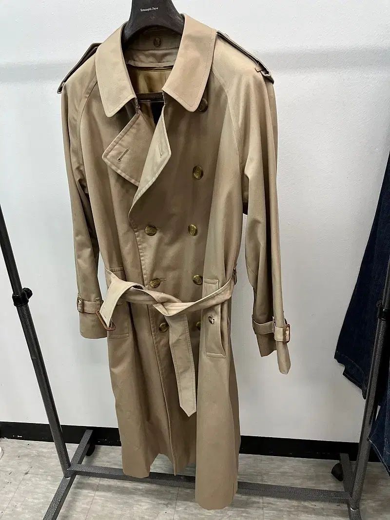 110) バーバリー ギャバジン ダブル トレンチコート