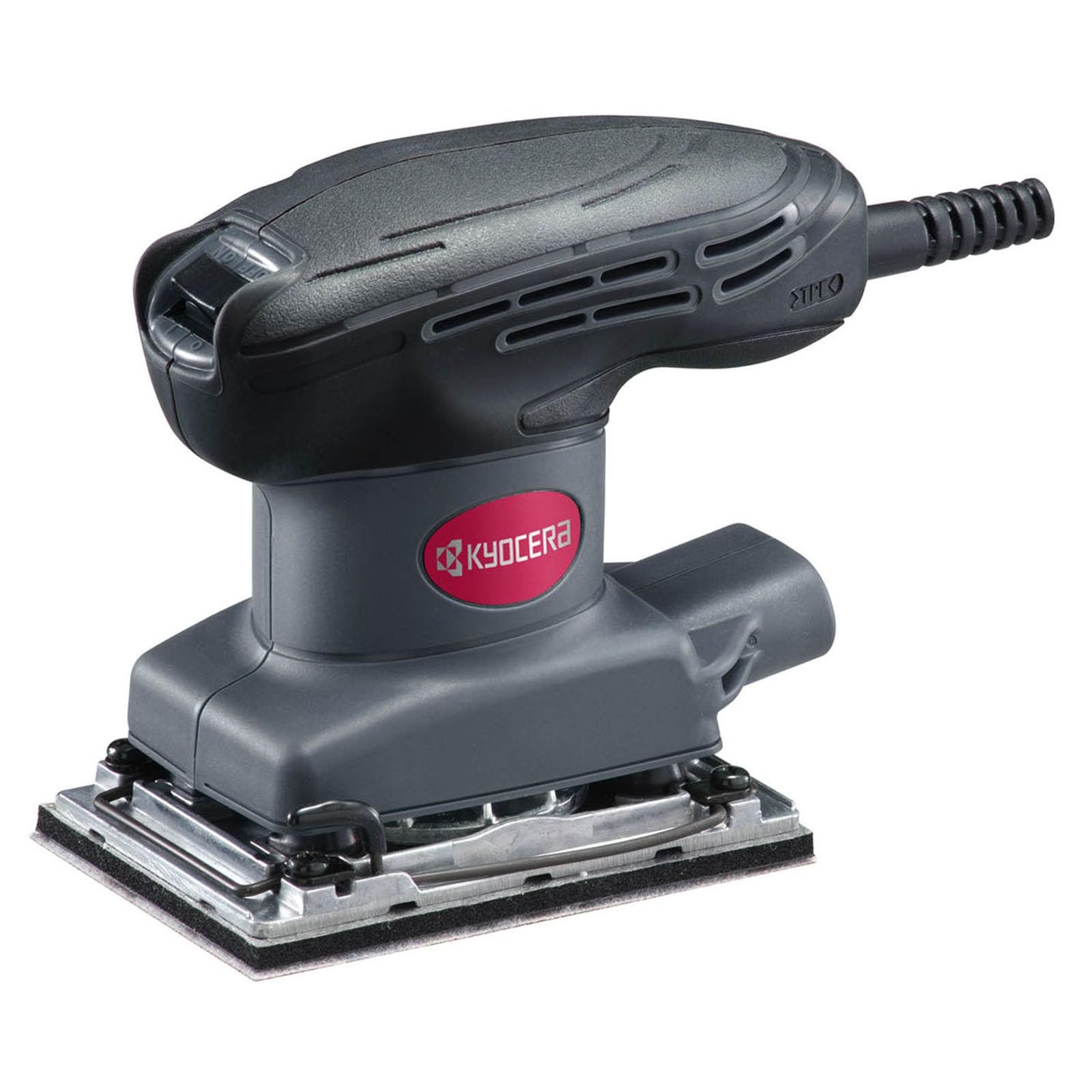 京セラ(Kyocera) 旧リョービ プロ用 サンダー AS555M 629052A 629050A ブラック 【小型/軽量760g/片手でらくらく操作】 乾式用 クランプ式&マジック式ペーパー対応 ペーパー着脱容易 マイクロスティックパッド 052138d1
