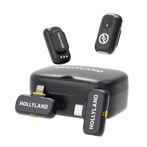 Hollyland Lark A1 Combo -ワイヤレスマイク-ピンマイク-「USB Type-C受信機 + Lightning受信機 + 充電ケース」(黒) 国内発送 5dcd0e80