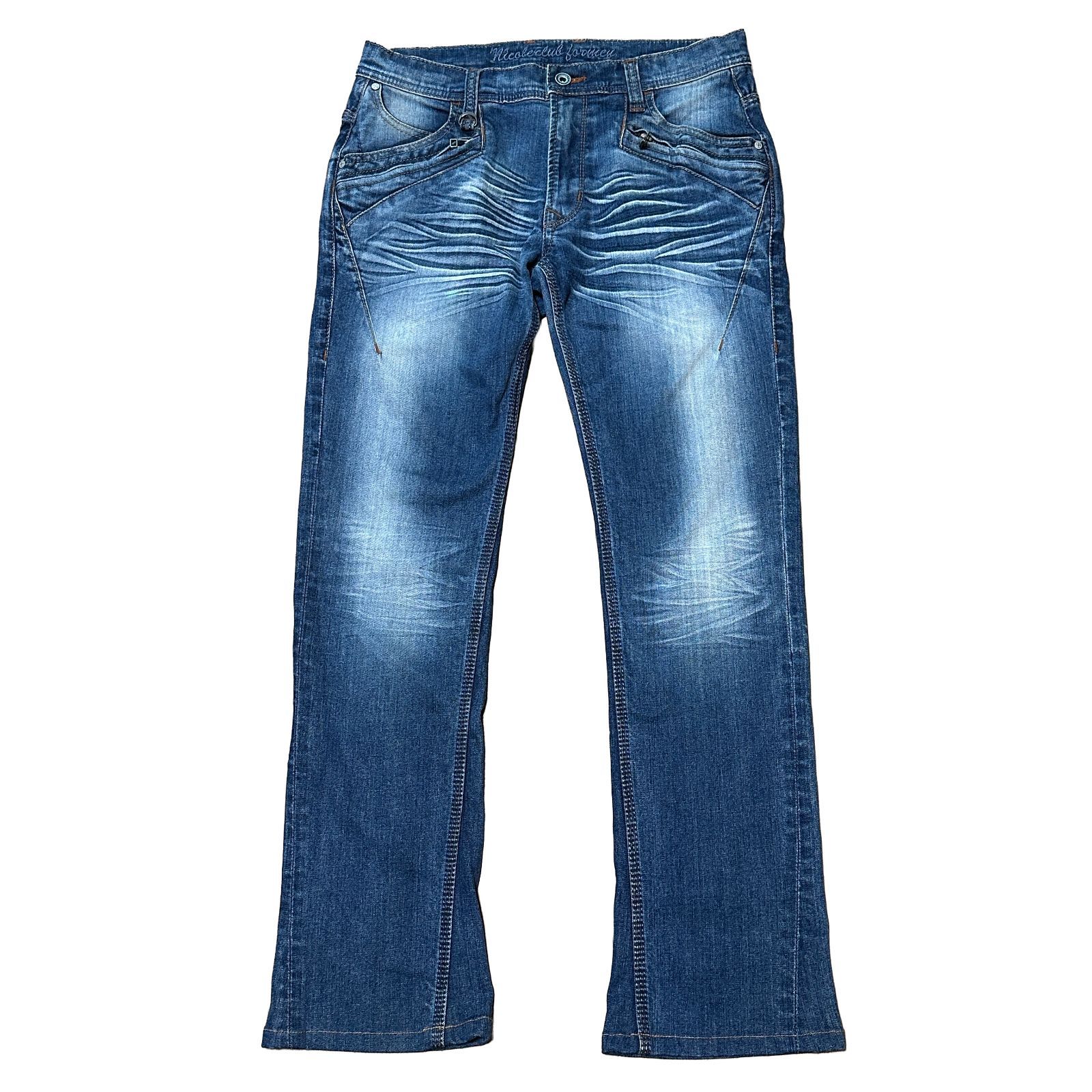 NICOLE CLUB FOR MEN ブーツカットデニム ブルー サイズ46 メンズL 