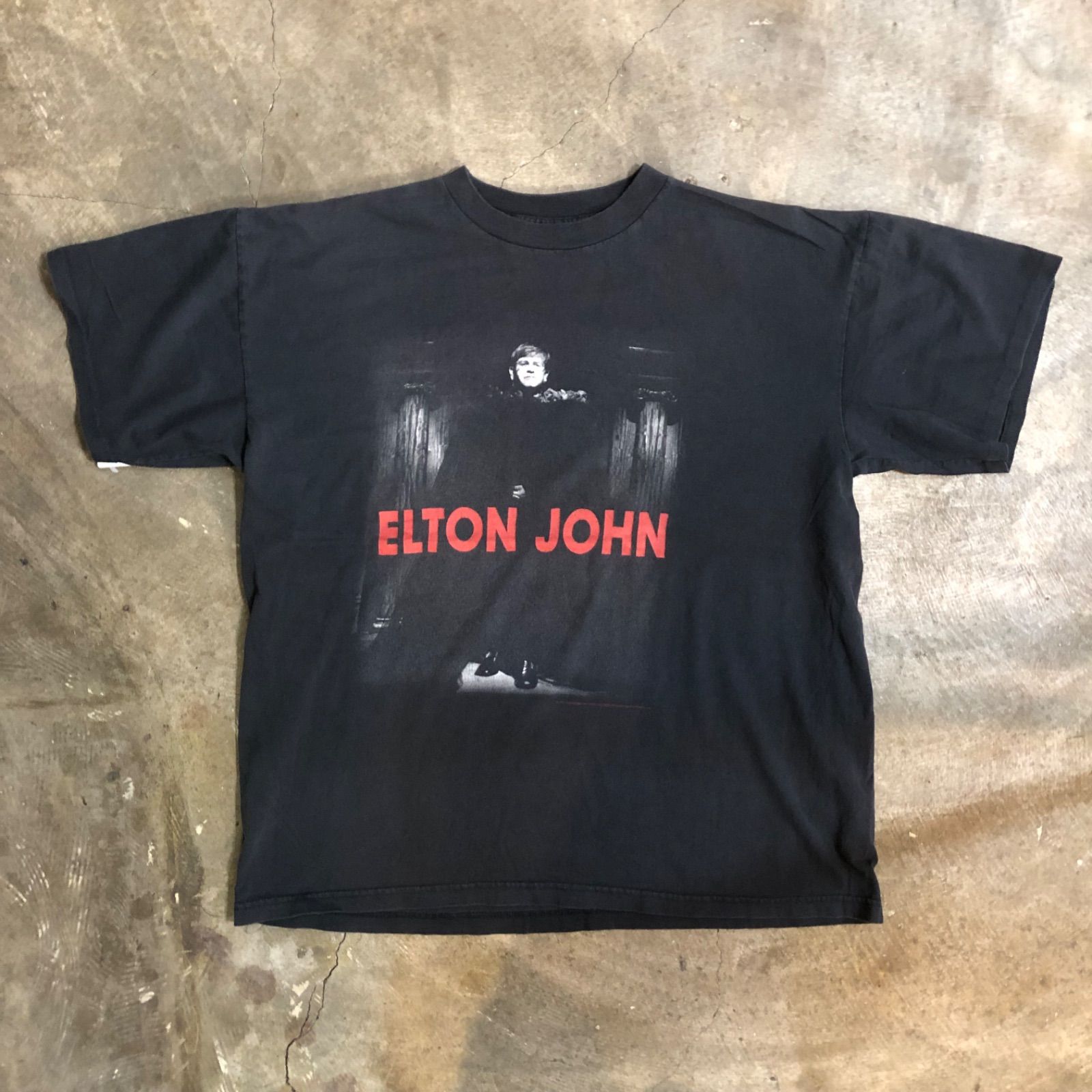T8351 unknown ELTON JOHN Tシャツ バンT 90's