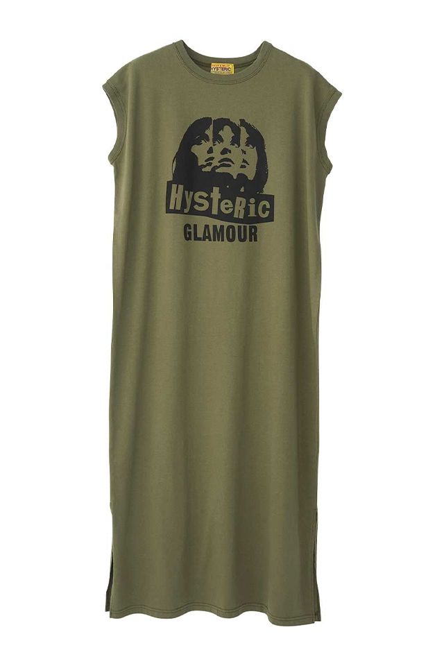 HYSTERIC GLAMOUR ヒステリックグラマー 01261CO03 MULTI WOMAN ワンピース KHAKI 正規通販 レディース