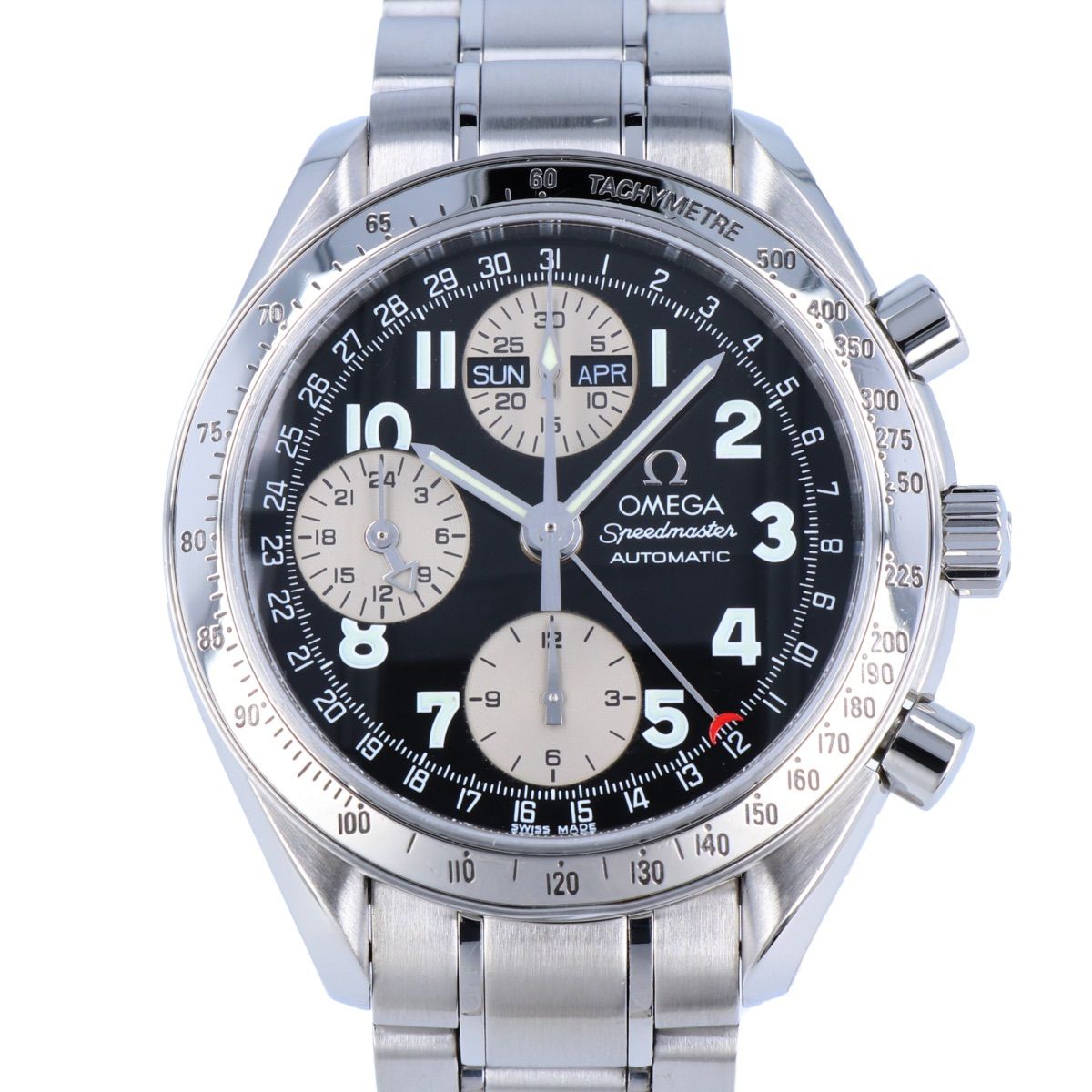 【OMEGA】 オメガ スピードマスター トリプルカレンダー 日本限定モデル 3523.51 クロノグラフ 39mm 黒文字盤 SS ステンレススチール 自動巻き オートマ メンズ 腕時計 時計 【中古】 USED-SA 【9356】
