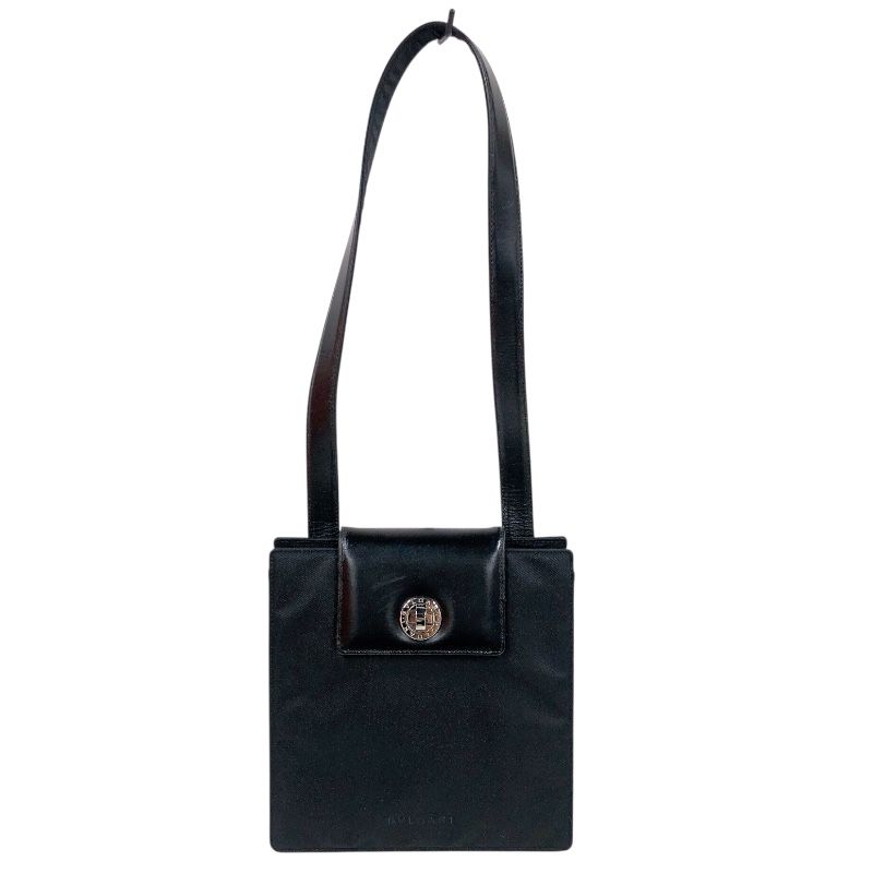 ブルガリ BVLGARI ブルガリブルガリショルダーバッグ ブラック　シルバー金具 ナイロン/レザー レディース ショルダーバッグ