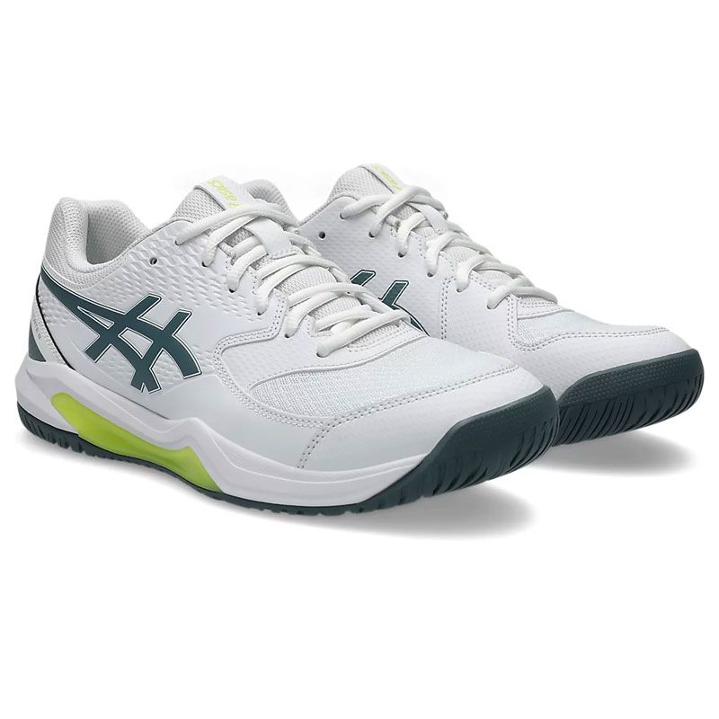 アシックス asics GEL-DEDICATE 8 WIDE テニス シューズ (1041a410-108)、(108)WHITE/IRON