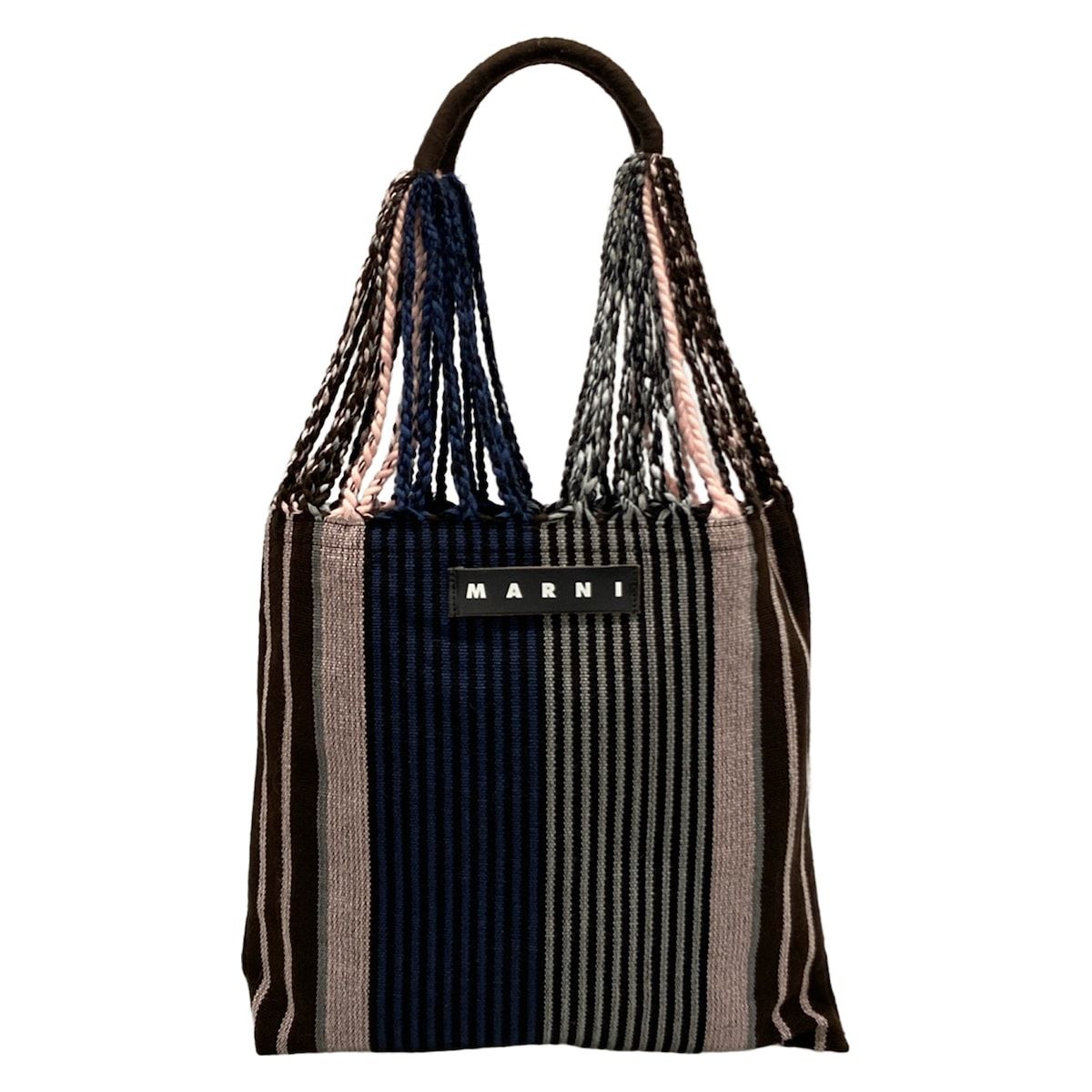 MARNI(マルニ) ショルダーバッグ ハンモックバッグ SHMH0009A0 ダークブラウン×黒×マルチ ストライプ