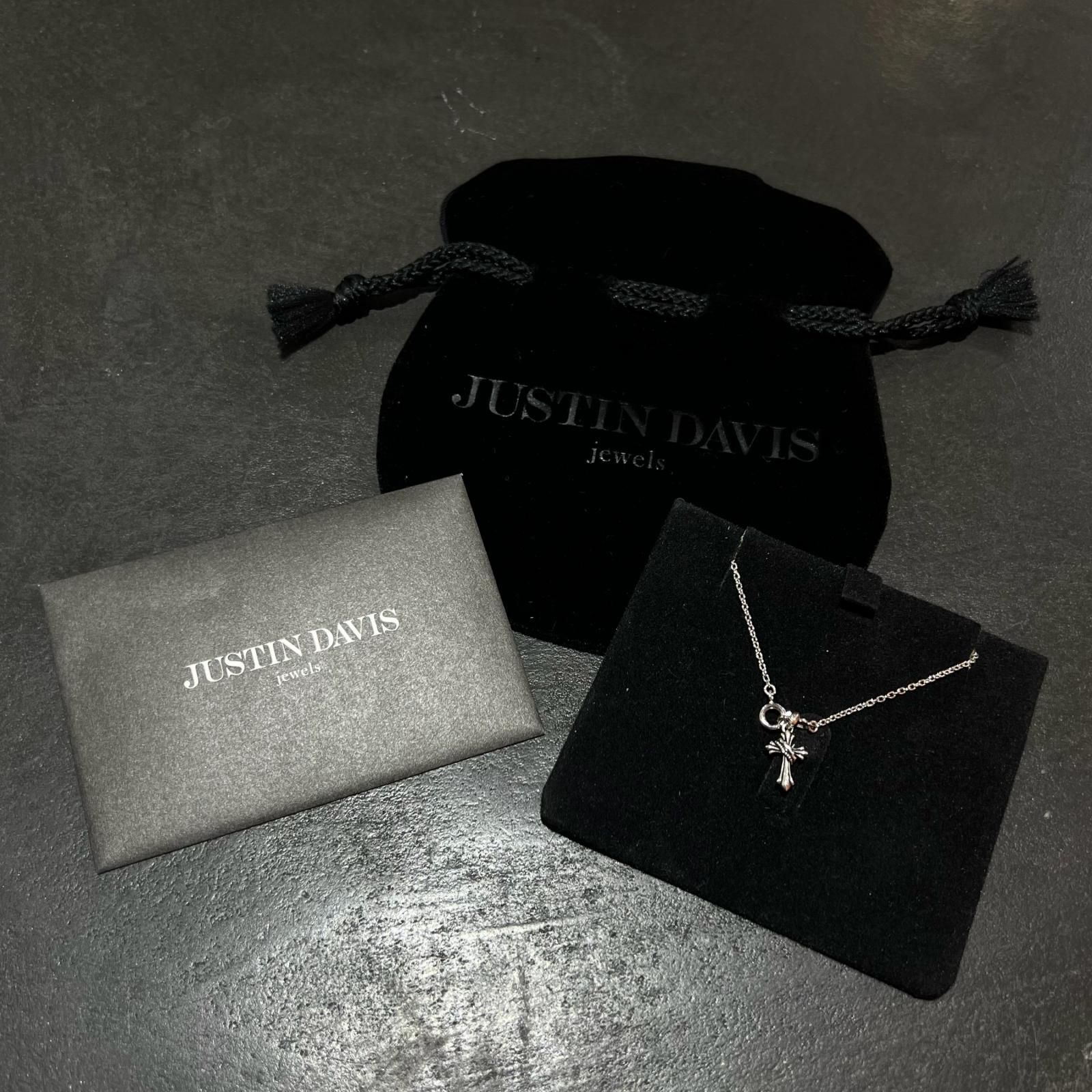 参考上代31900円 未使用 Justin Davis DARLING CROSS NECKLACE 