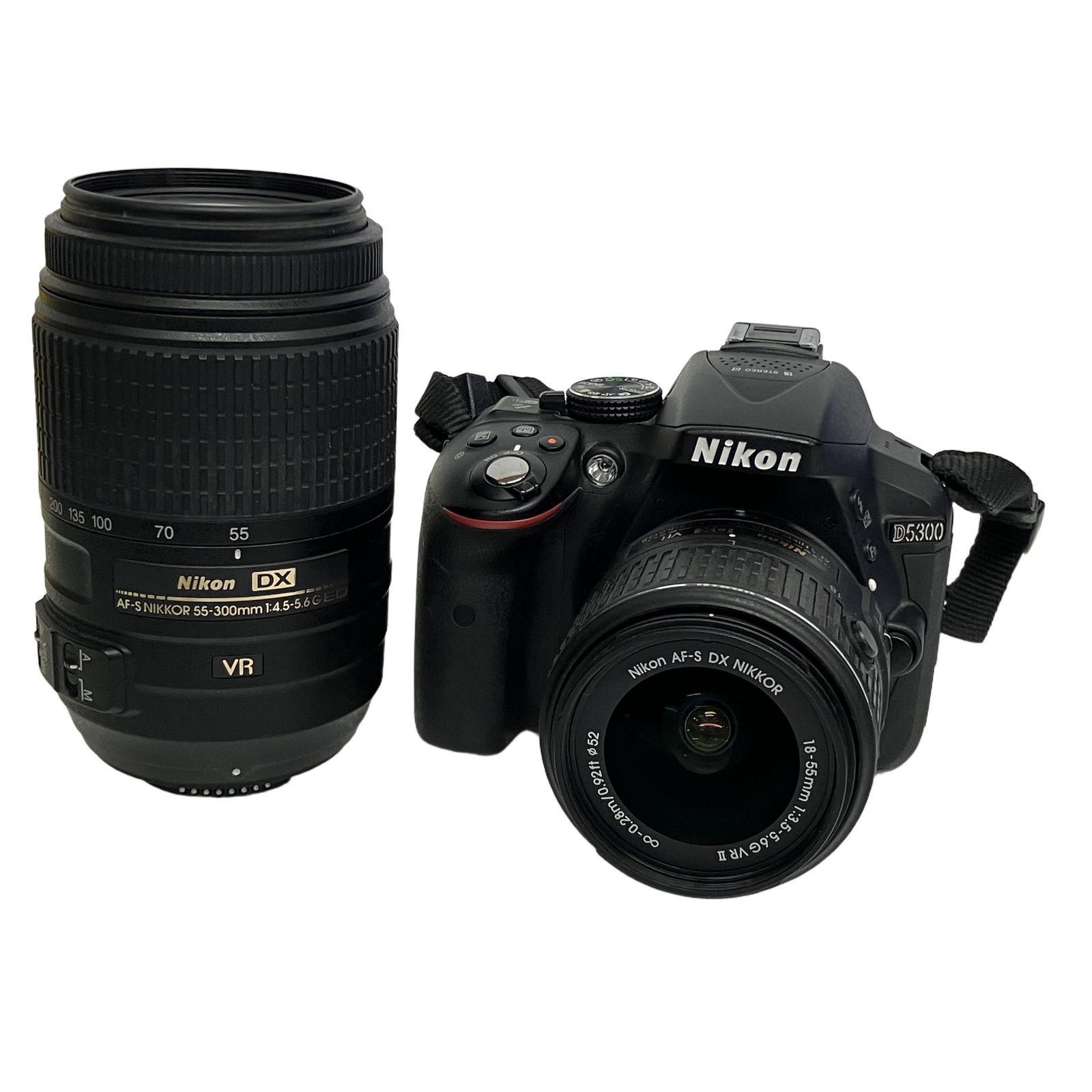Nikon D5300 AF-S NIKKOR 18-55mm F3.5-5.6 G II 55-300mm F4.5-5.6 G レンズセット ニコン デジタル一眼レフカメラ 中古 T11154664
