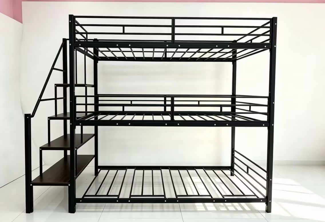 【予約販売8月上】三段ベッド 子供 パイプ 三段ベッド 大人用 シングル ベッド パイプベッド 3段ベッド パイプベッド スチールベッド 新作 コンパクト 省スペース 寮 おしゃれ