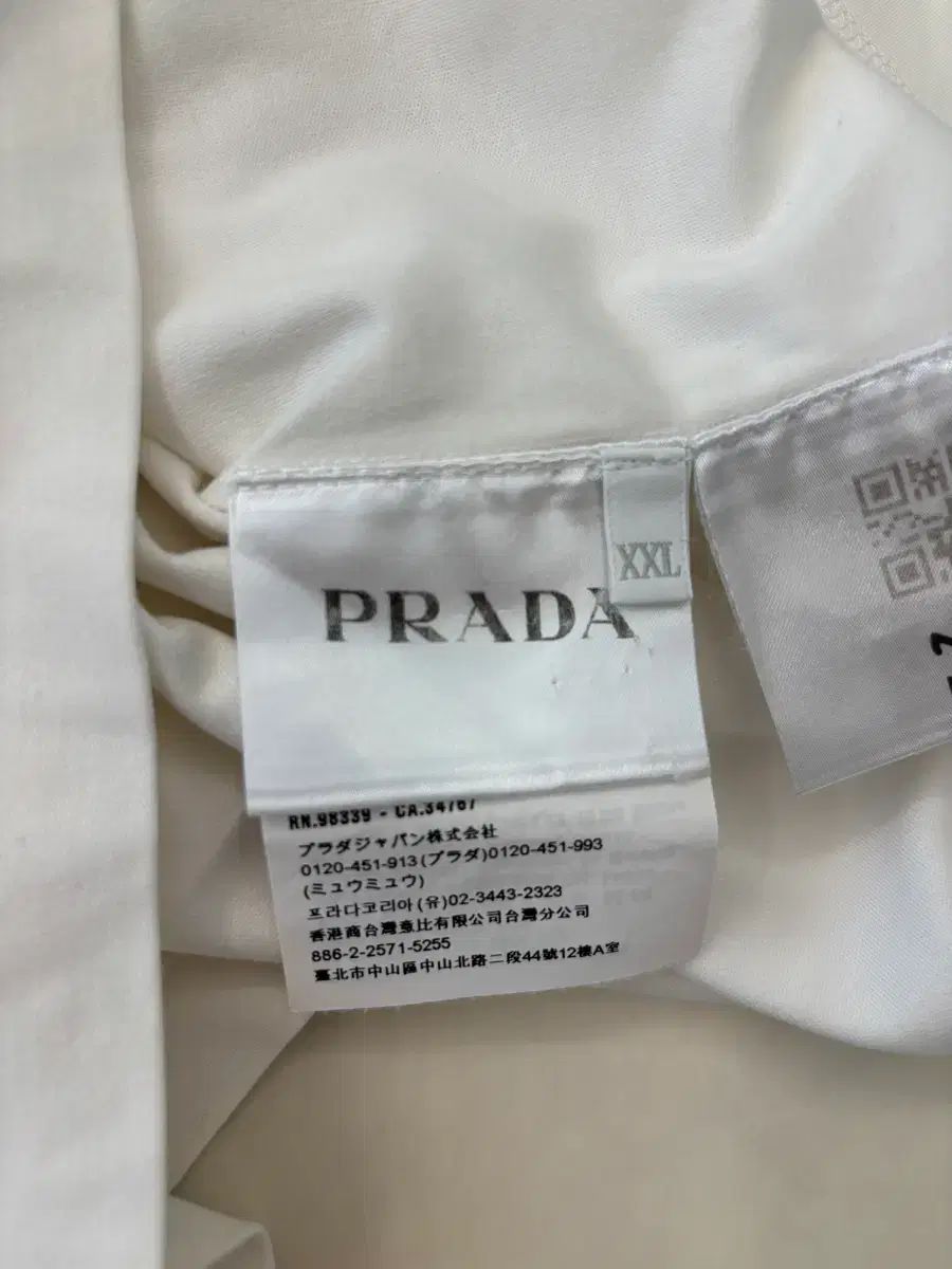 正規品 PRADA プラダ ポケット 刺繍 タブ 半袖Tシャツ 2XL(110)