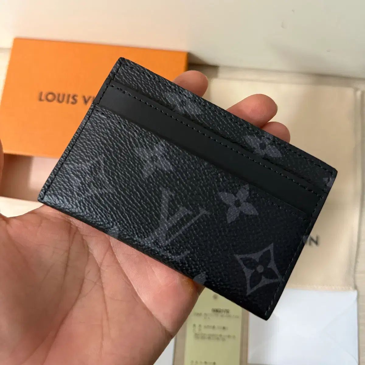 S級/フルセット Louis Vuitton ルイヴィトン エクリプス カードウォレット ブラック
