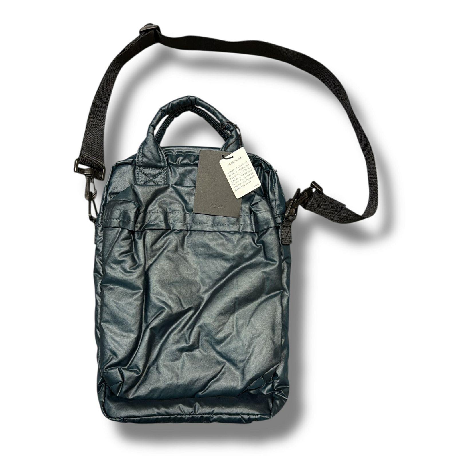 参考上代38500円 未使用 YOKE 24AW HALF HELMET BAG ハーフヘルメットバッグ ショルダーバッグ カバン ヨーク YK24FW0765A ディープグリーン F （99225A）