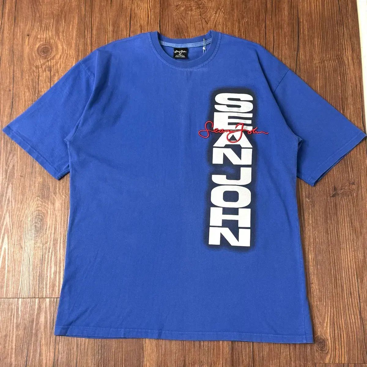 90s Sean John 션 존 ヴィンテージ ブルー ロゴ Tシャツ 90s Sean John 션 존 ヴィンテージ ブルー ロゴ Tシャツ