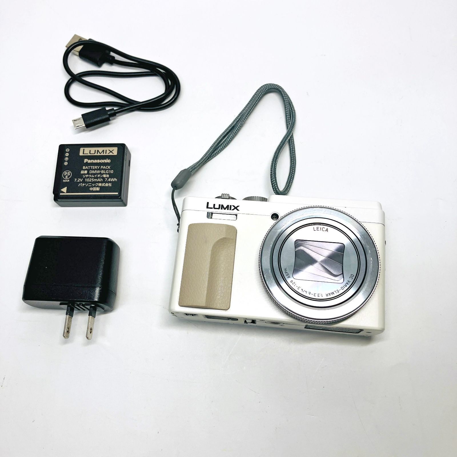 【美品】Panasonic LUMIX DC-TZ95 ホワイト コンパクトデジタルカメラ 光学30倍ズーム Wi-Fi対応 運動会 コンパクト Wi-Fi