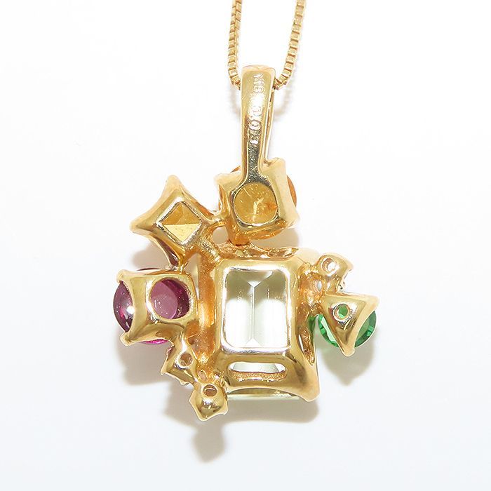 マルチ ストーン ネックレス K18 45cm ガーネット ダイヤモンド 0.03ct 3.1g アジャスター付き 逸品質屋 丸高 尼崎市 レディース Multi Stone Necklace Marutaka USED jewelry 兵庫県 バケット マルチ ストーン ネックレス K18 45cm ガーネット ダイヤモンド 0.03ct 3.1g アジャスター付き 逸品質屋 丸高 尼崎市 レディース Multi Stone Necklace Marutaka USED jewelry 兵庫県 バケット