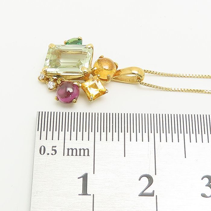 マルチ ストーン ネックレス K18 45cm ガーネット ダイヤモンド 0.03ct 3.1g アジャスター付き 逸品質屋 丸高 尼崎市 レディース Multi Stone Necklace Marutaka USED jewelry 兵庫県 バケット マルチ ストーン ネックレス K18 45cm ガーネット ダイヤモンド 0.03ct 3.1g アジャスター付き 逸品質屋 丸高 尼崎市 レディース Multi Stone Necklace Marutaka USED jewelry 兵庫県 バケット